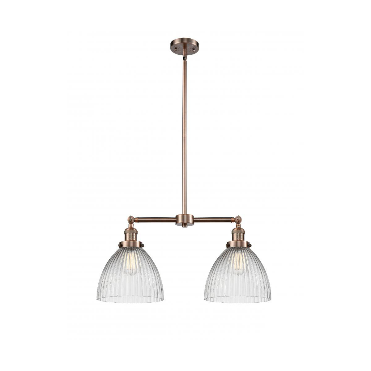 Franklin Restoration Seneca Falls LED 21 inch Antique Copper Chandelier Ceiling Light, Franklin Restoration