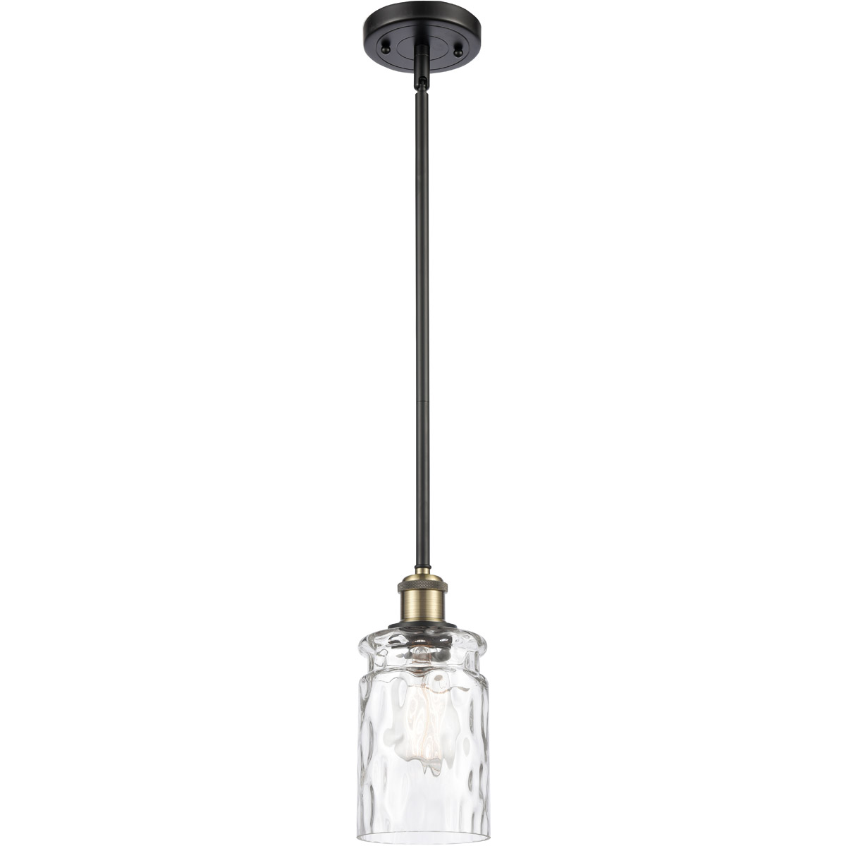 Ballston Candor LED 4.75 inch Black Antique Brass Pendant Ceiling Light, Ballston