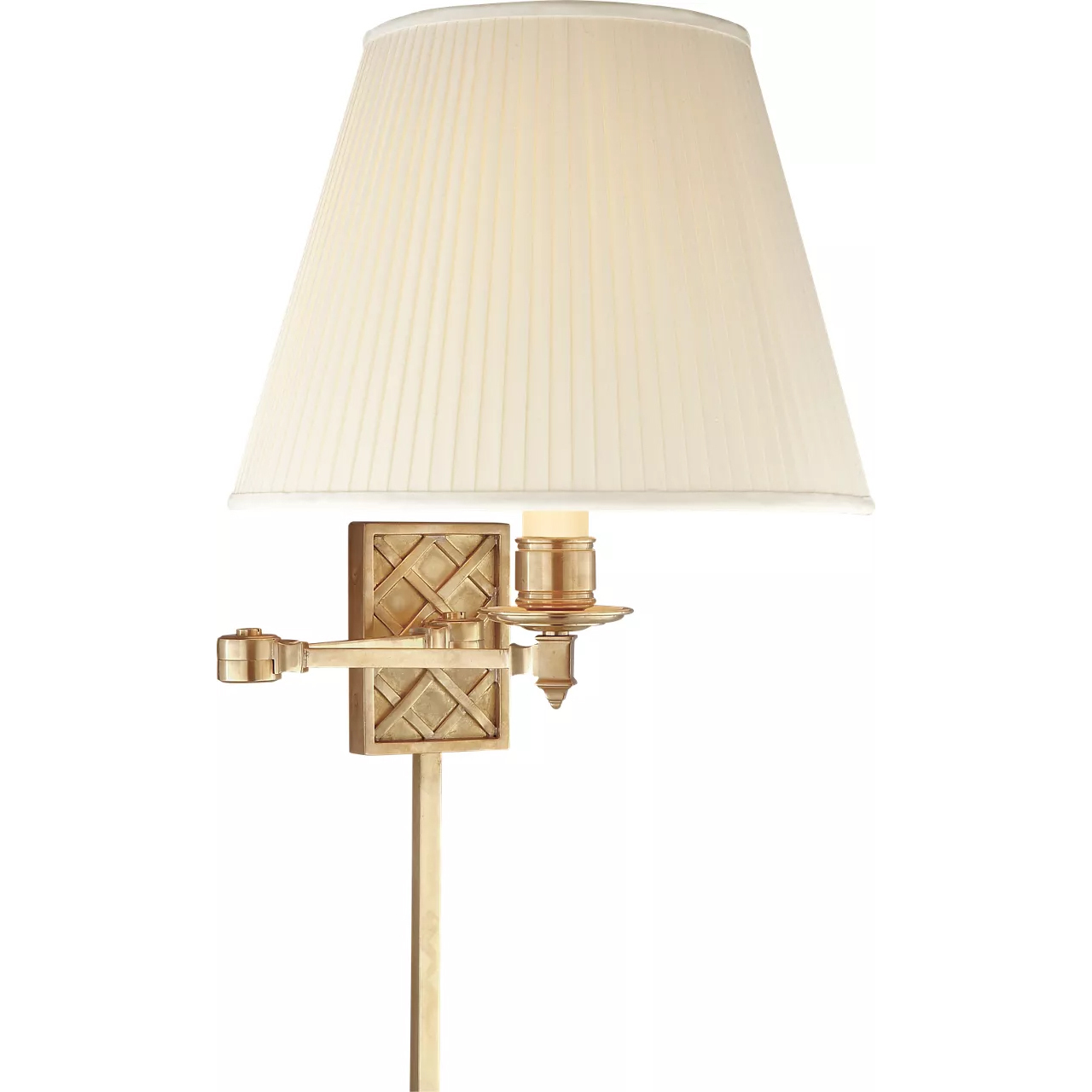 Alexa Hampton Gene 12.75 inch 100 watt Natural Brass Swing Arm Wall Light