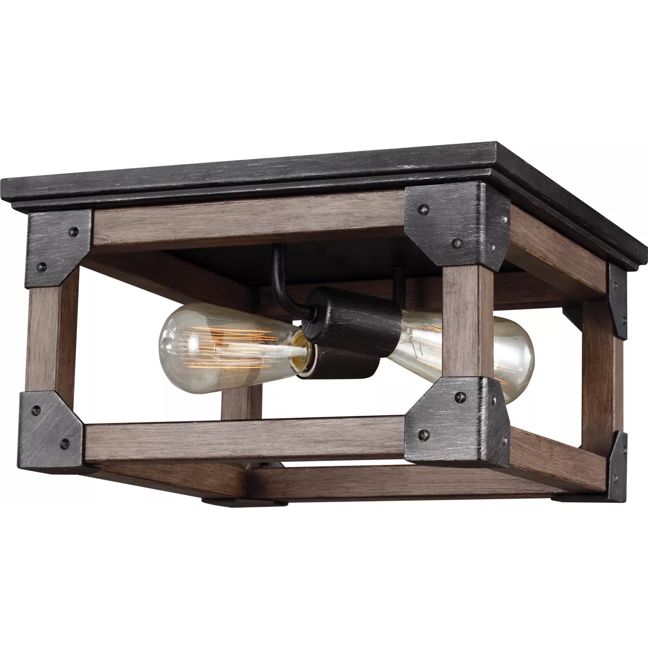 Dunning 2 Light 13.5 inch Stardust Flush Mount Ceiling Light