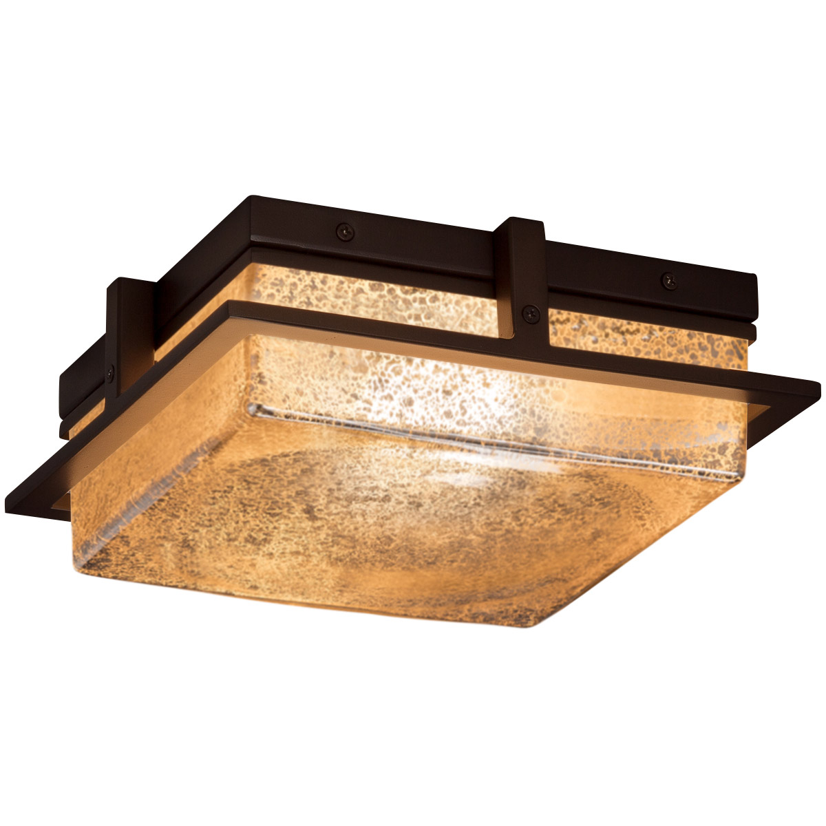 Fusion LED 10 inch Brushed Nickel Flush Mount Ceiling Light in Weave Fusion