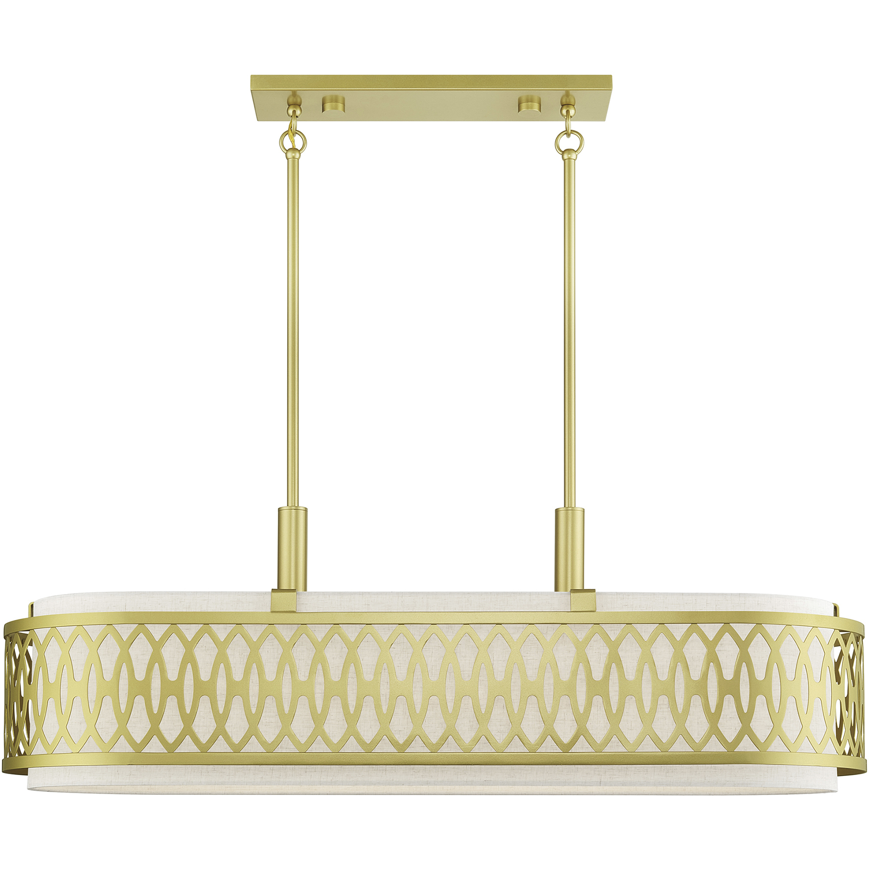 Vistaview 6 Light 42 inch Soft Gold Linear Chandelier Ceiling Light