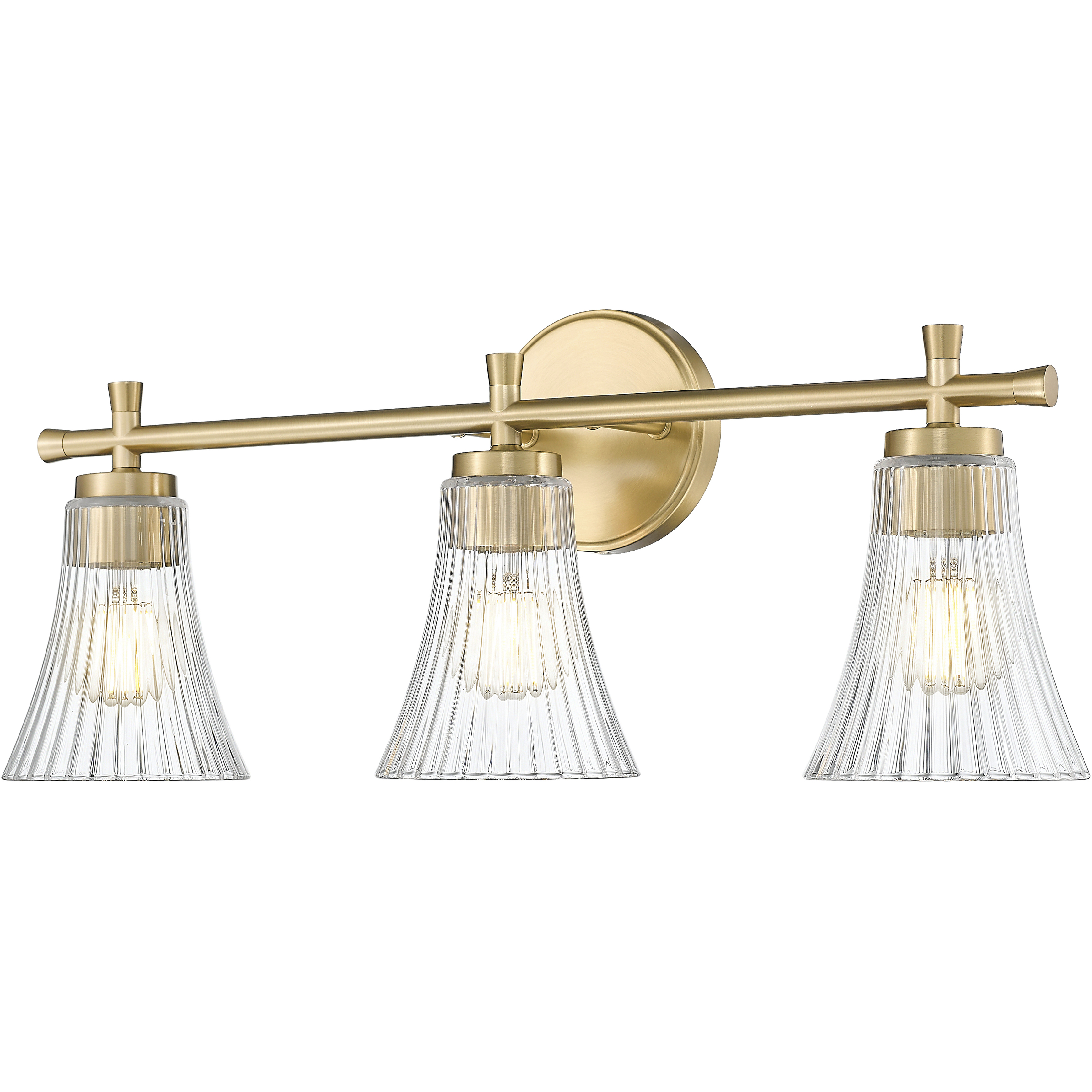 Belle 3 Light 24 inch Modern Gold Bath Vanity Light Wall Light