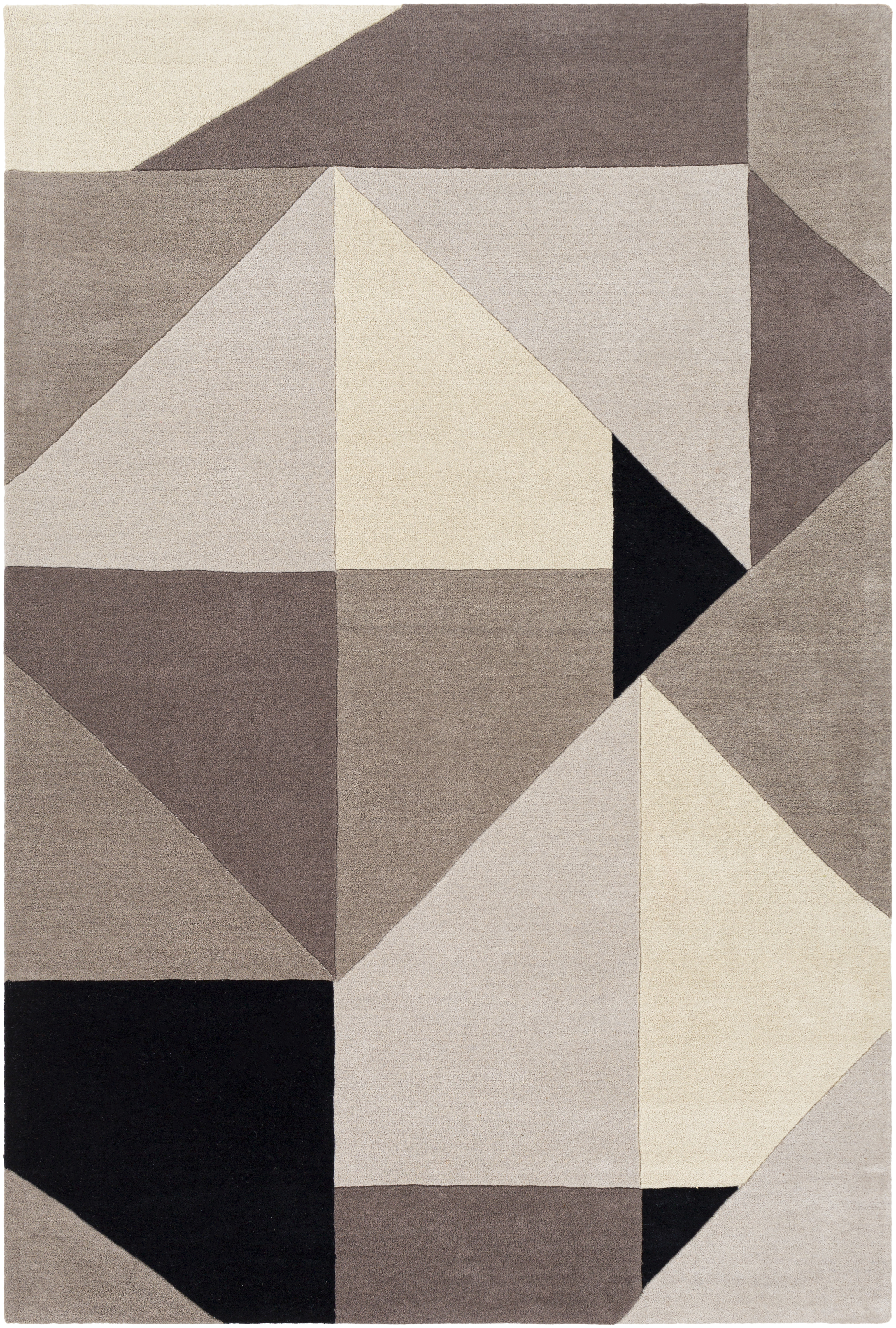 Queens 36 X 24 inch Black Rug in 2 x 3, Rectangle
