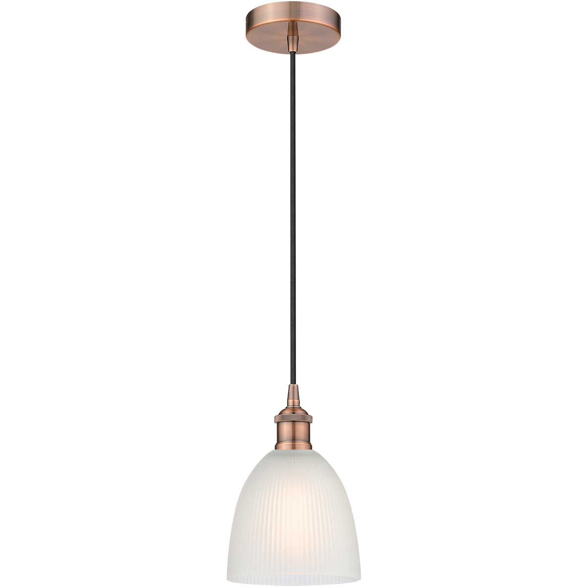 Edison Castile LED 6 inch Antique Copper Mini Pendant Ceiling Light
