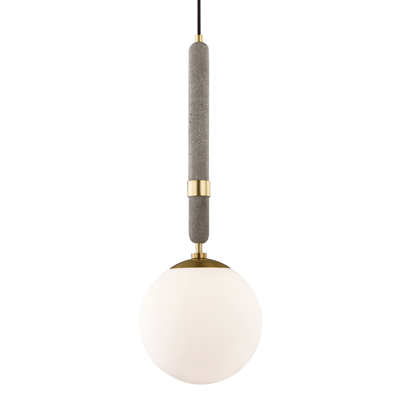 Brielle 1 Light 9.5 inch Aged Brass Pendant Ceiling Light