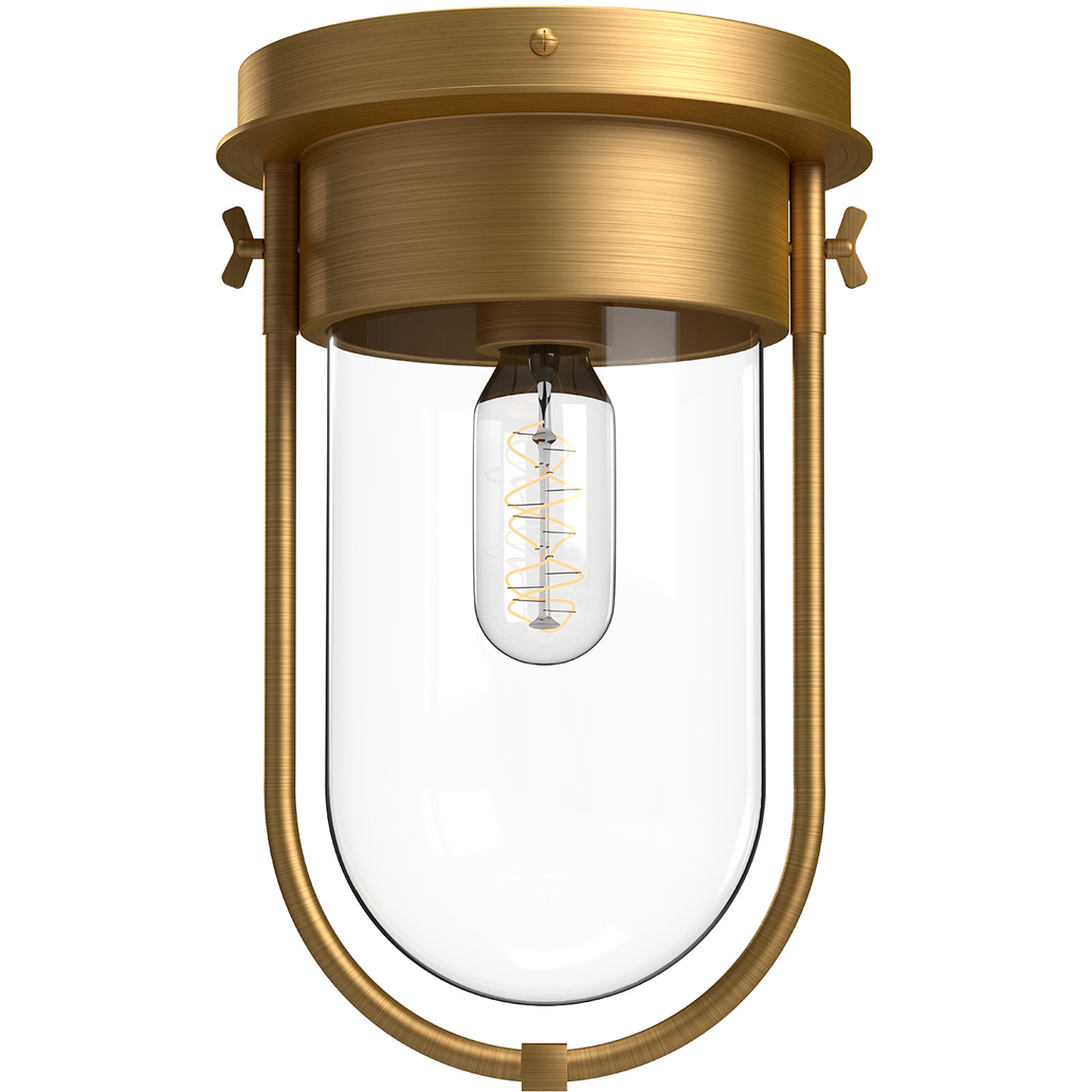 Alora Mood Cyrus 1 Light 7.5 inch Aged Gold Flush Mount Ceiling Light