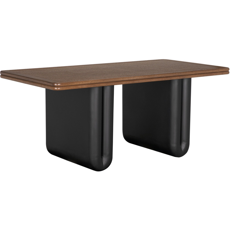 Mila 72 X 36 inch Dark Walnut and Matte Black Desk