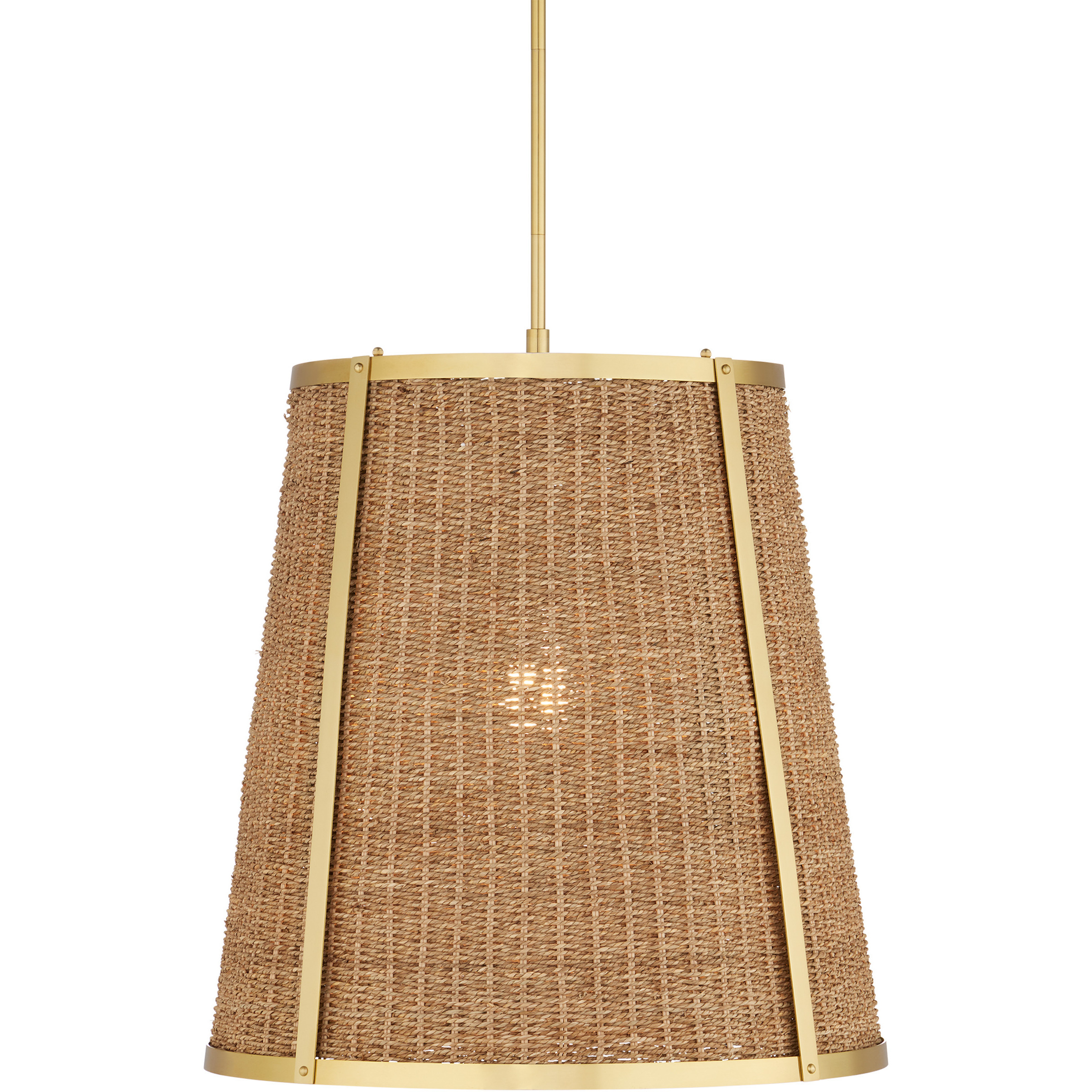 Deauville 1 Light 22 inch Polished Brass Pendant Ceiling Light, Suzanne Duin Collection