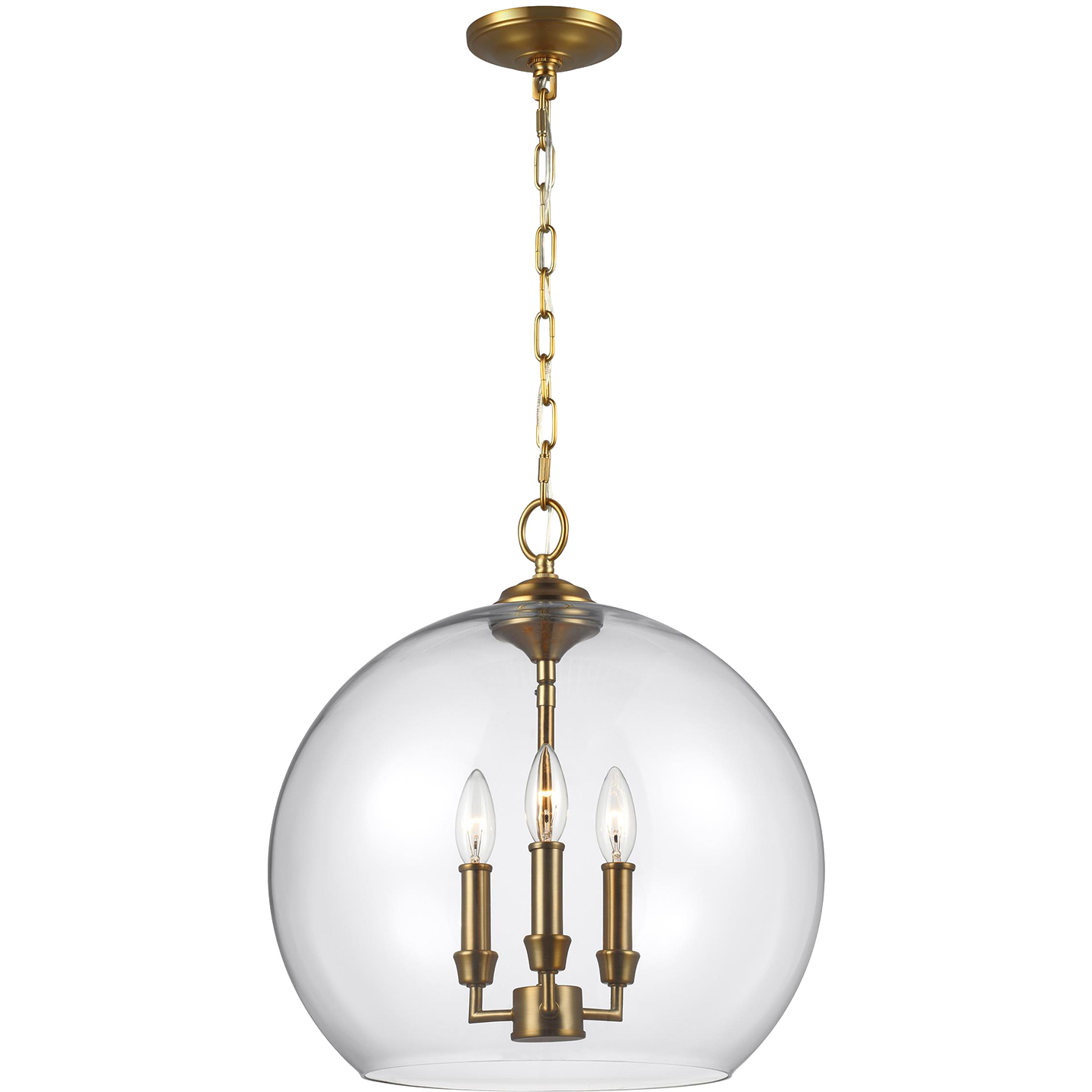 Konstance 3 Light 16 inch Burnished Brass Pendant Ceiling Light