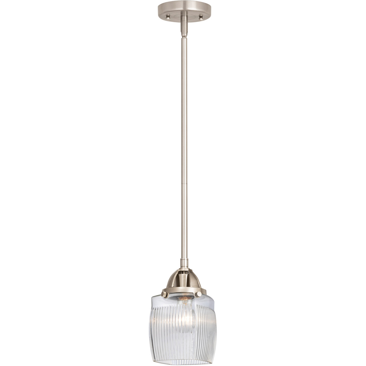 Nouveau 2 Colton LED 6 inch Brushed Satin Nickel Mini Pendant Ceiling Light