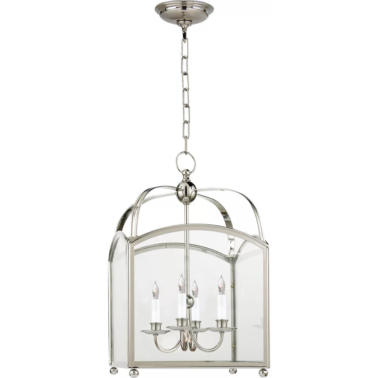 Visual Comfort E. F. Chapman Arch Top 4 Light 15 inch Polished Nickel Foyer Pendant Ceiling Light CHC3421PN - Open Box
