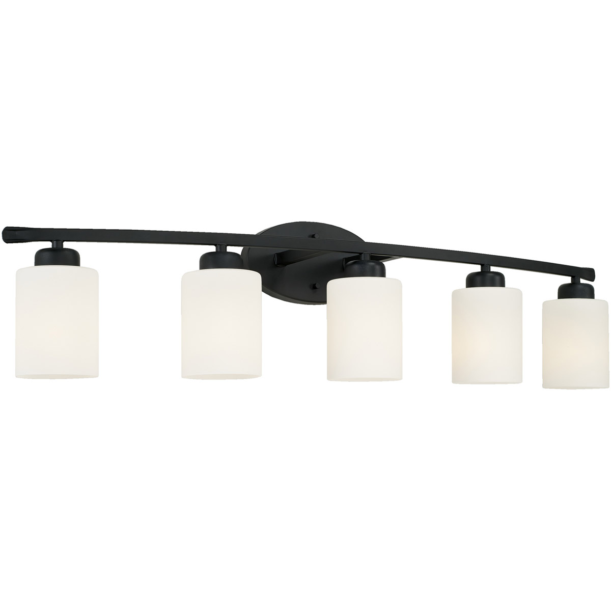 Dixon 5 Light 37 inch Matte Black Vanity Light Wall Light