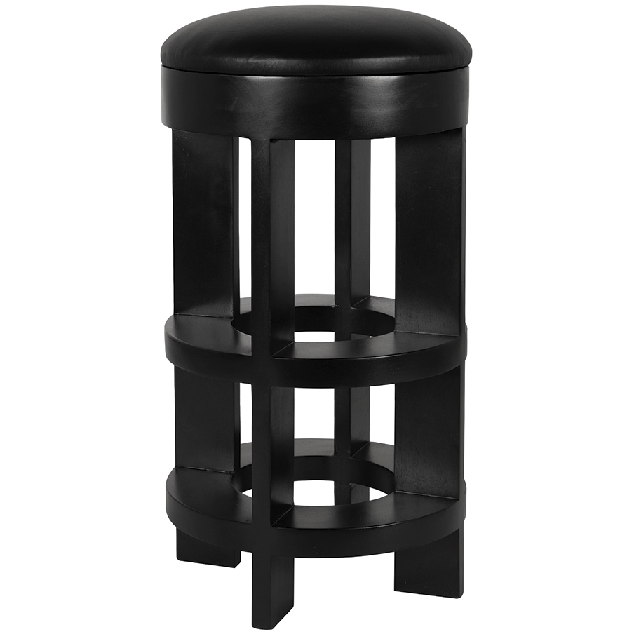 Berlin 30 inch Hand Rubbed Black Bar Stool