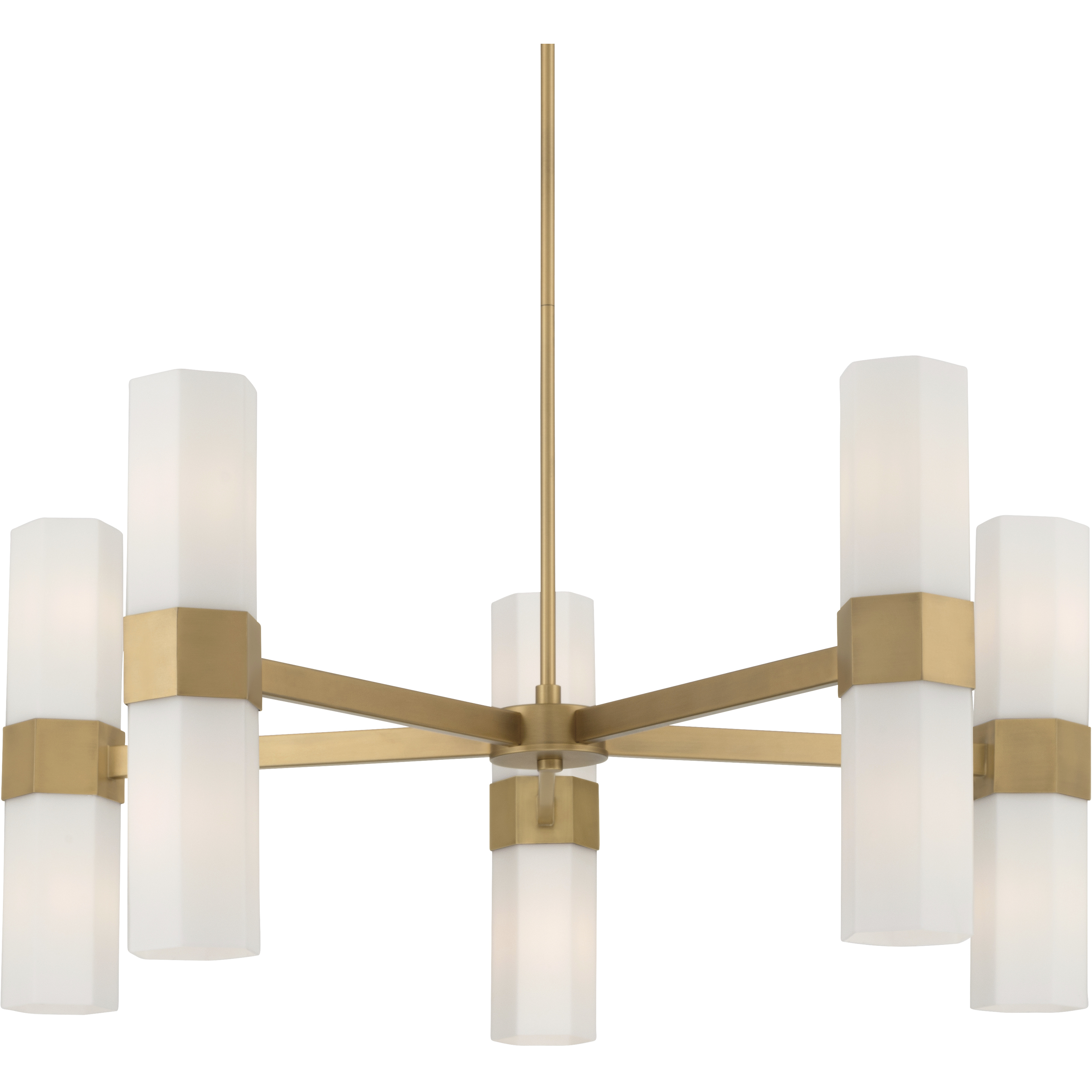 Delgada 10 Light 36 inch Legacy Brass Chandelier Ceiling Light