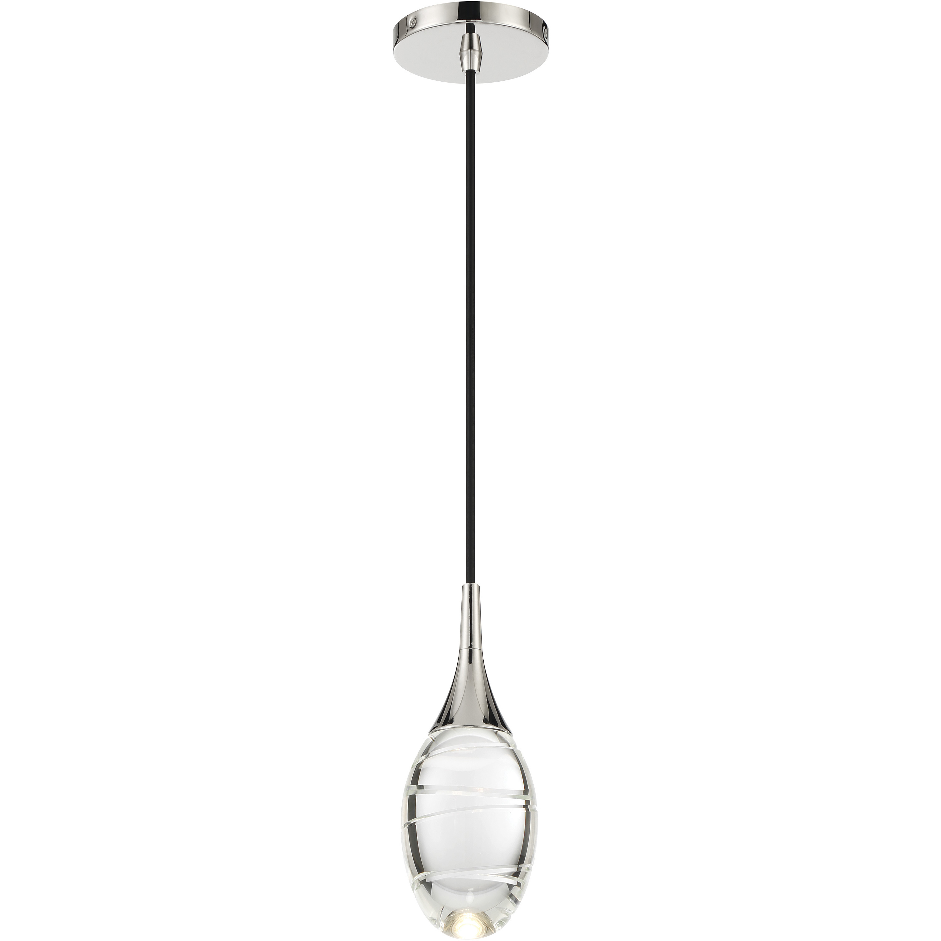 Hail LED 4.25 inch Polished Nickel Mini Pendant Ceiling Light