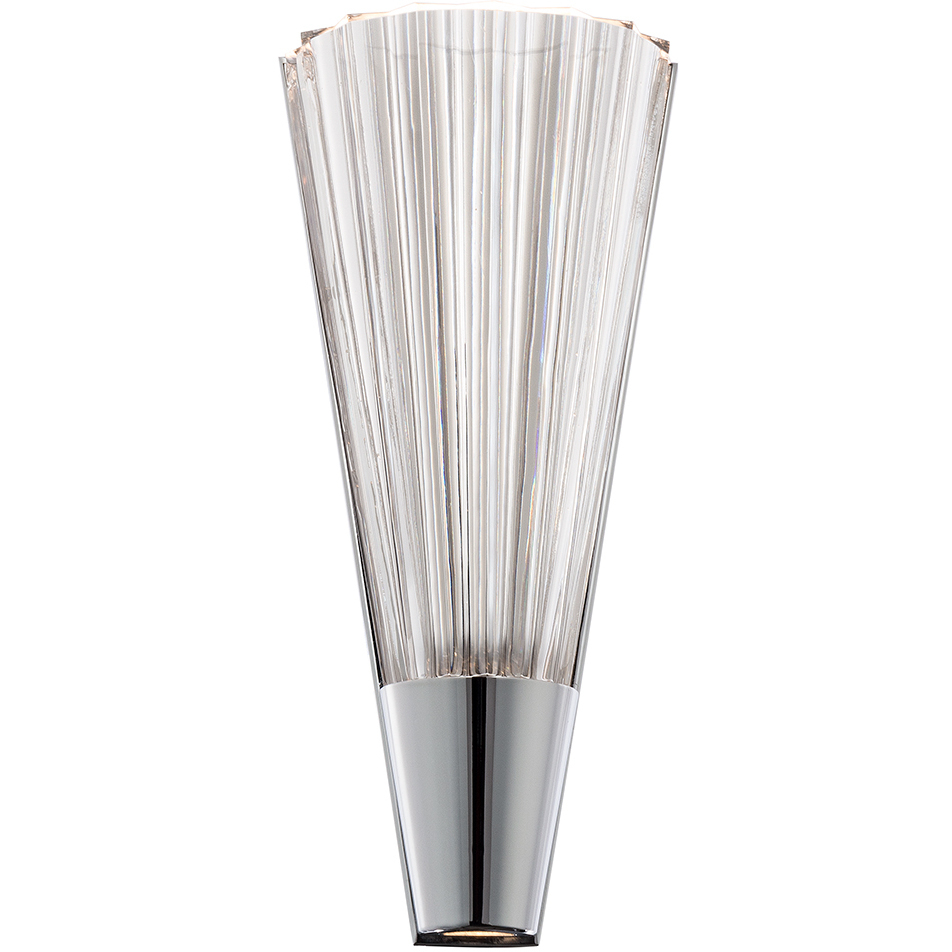 Signature Origami LED 4 inch Polished Chrome ADA Wall Sconce Wall Light, Schonbek Signature