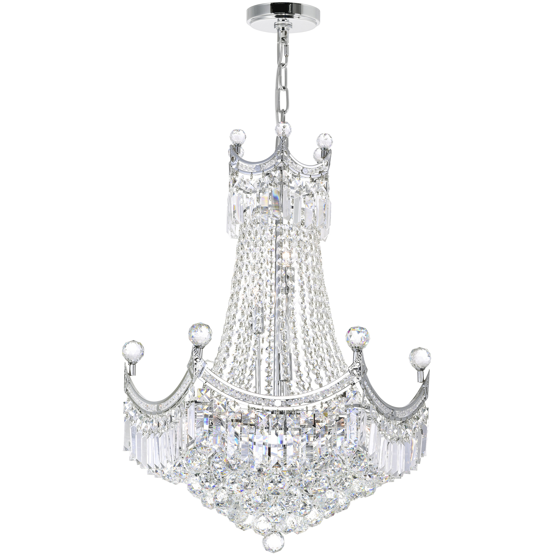 Amanda 11 Light 24 inch Chrome Down Chandelier Ceiling Light