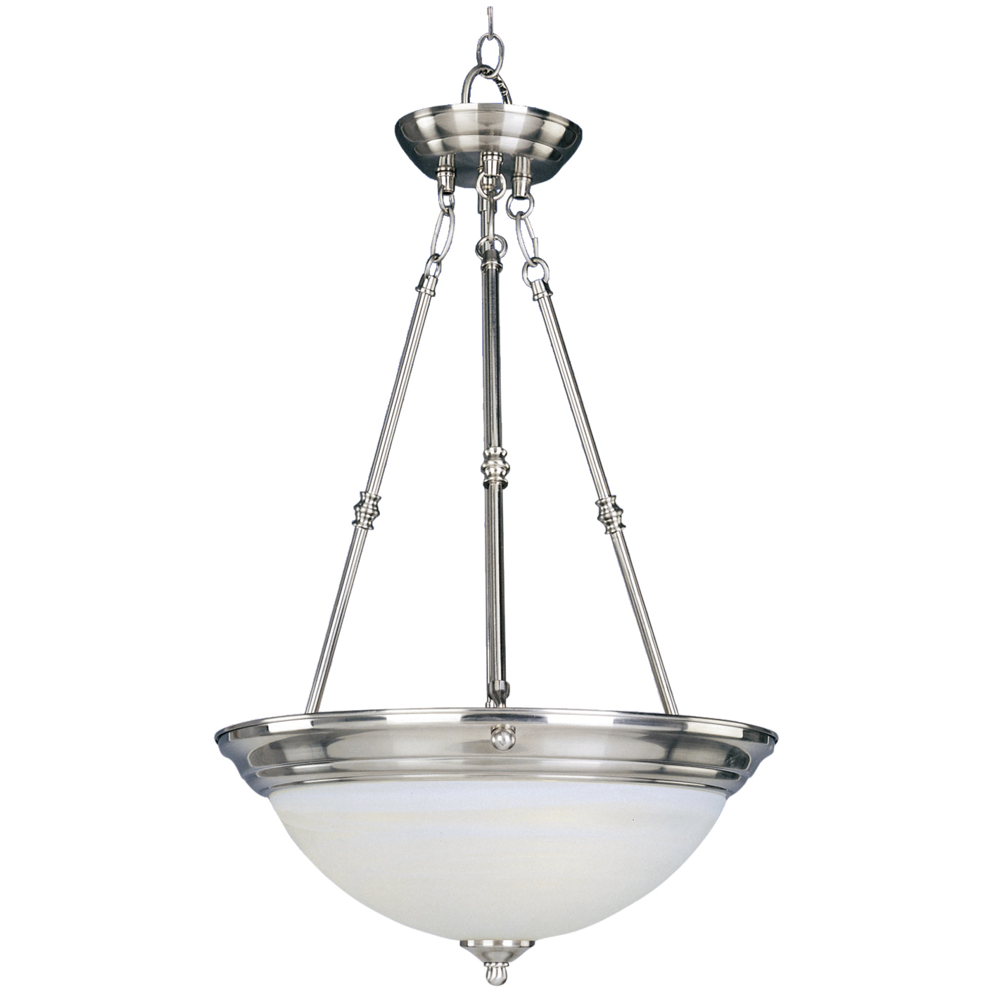 Essentials - 584x 3 Light 15 inch Satin Nickel Invert Bowl Pendant Ceiling Light