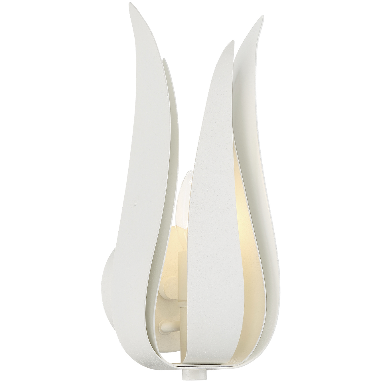 Broche Bath Sconce Wall Light in Matte White