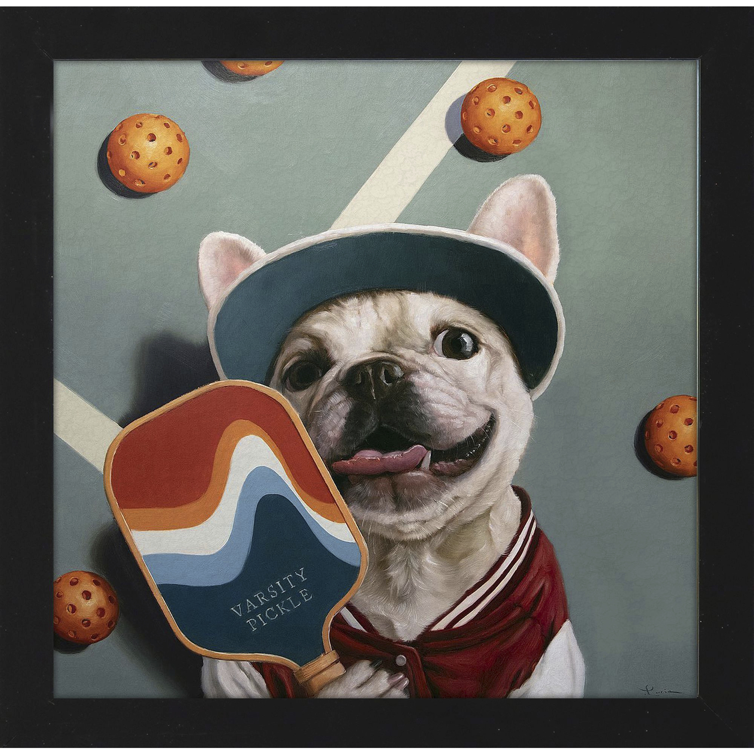 Varsity Pickle 11 X 11 inch Non-Glass Framed Art, Propac