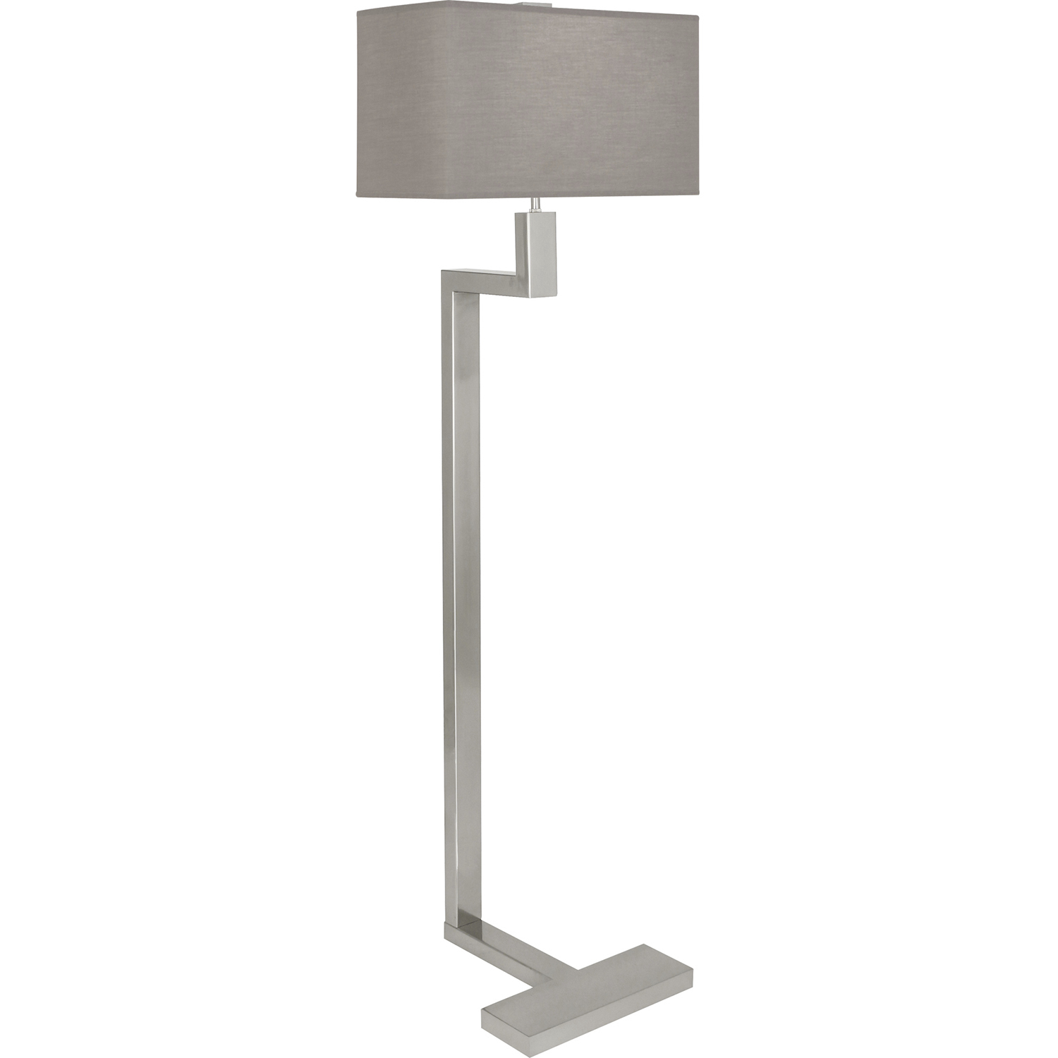 Doughnut 53.25 inch 100 watt Antique Silver Floor Lamp Portable Light in Smoke Gray