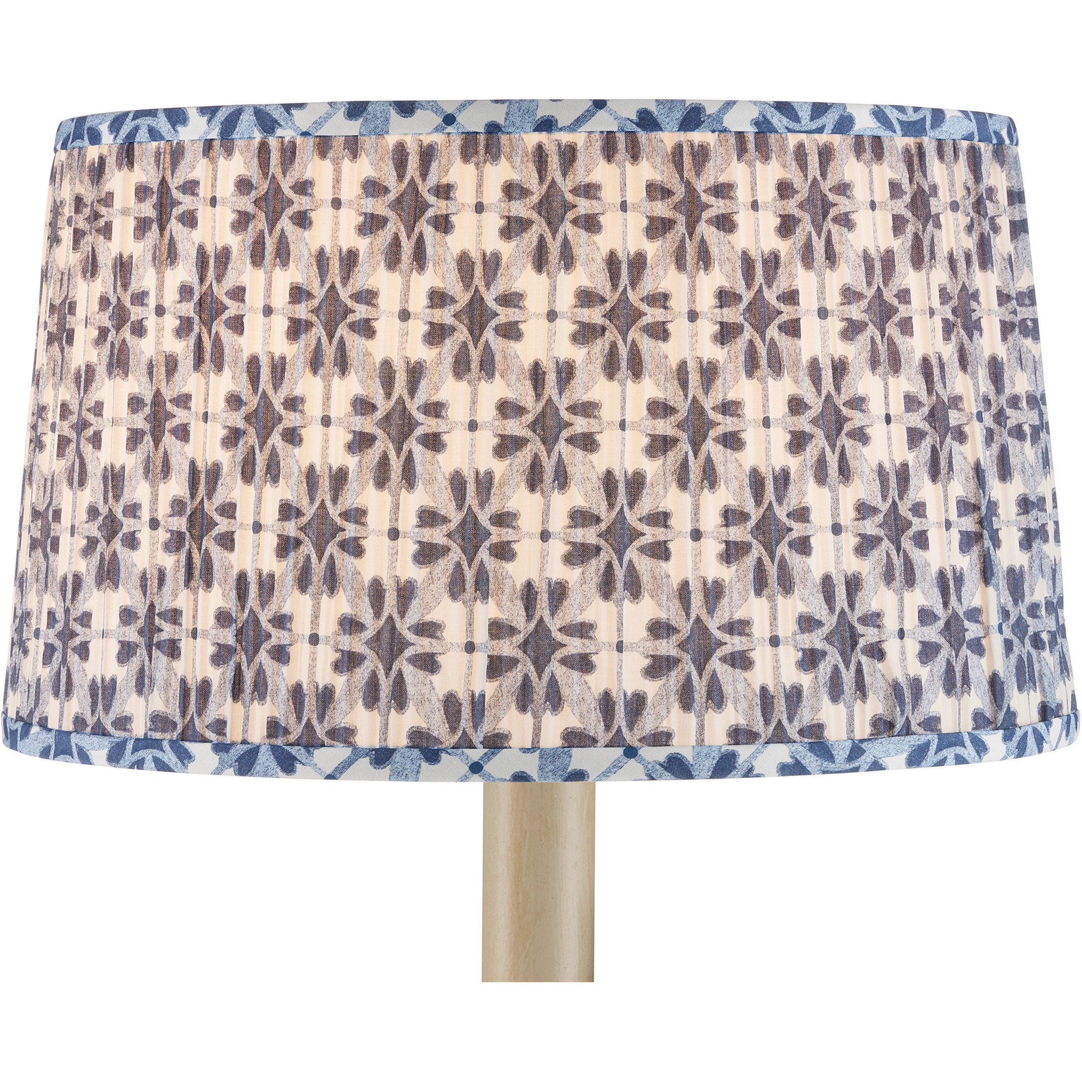 Pembrook Blue and Ivory 18 inch Tapered Lamp Shade, Large