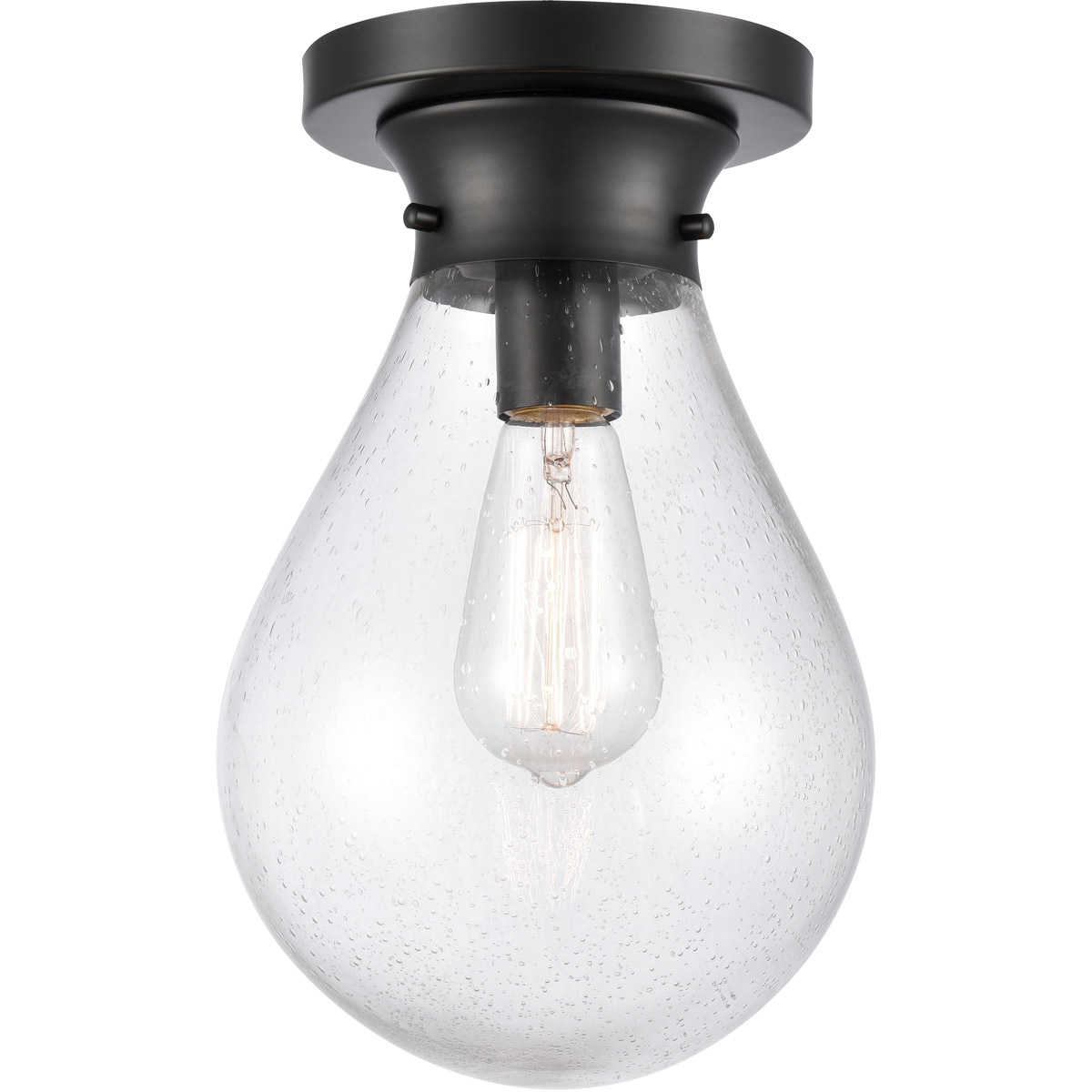 Genesis LED 7.88 inch Matte Black Flush Mount Ceiling Light