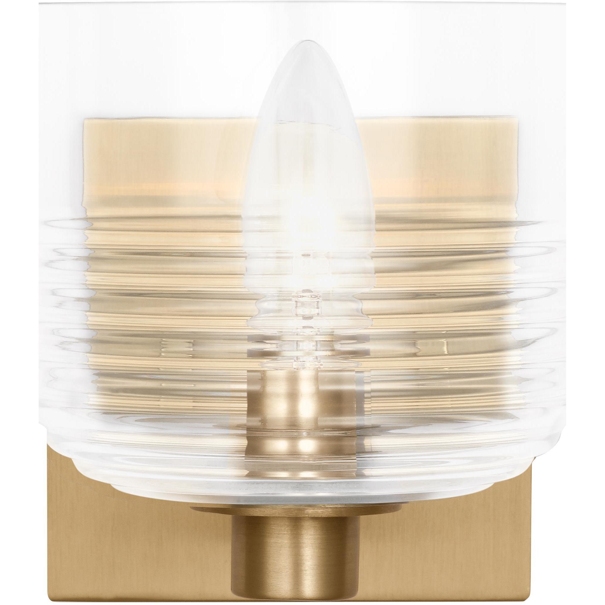 Drew & Jonathan Lochdale 1 Light 5.38 inch Satin Brass Sconce Wall Light, Small