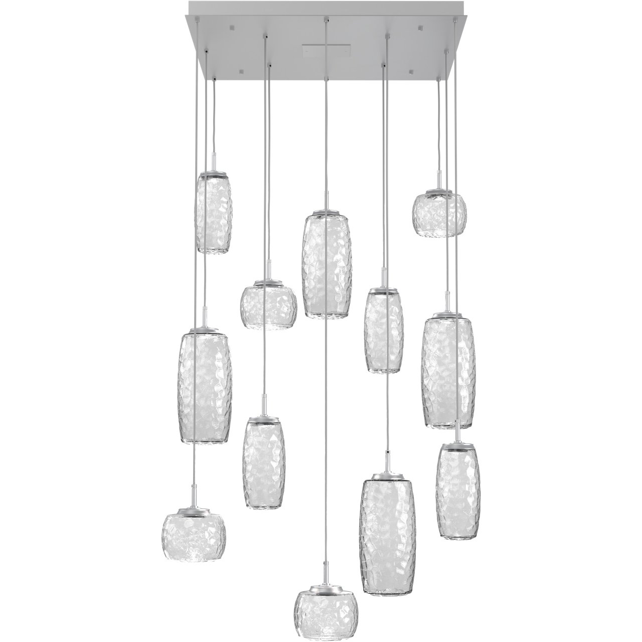 Vessel LED Classic Silver Multi-Pendant Ceiling Light in Clear, 2700K LED