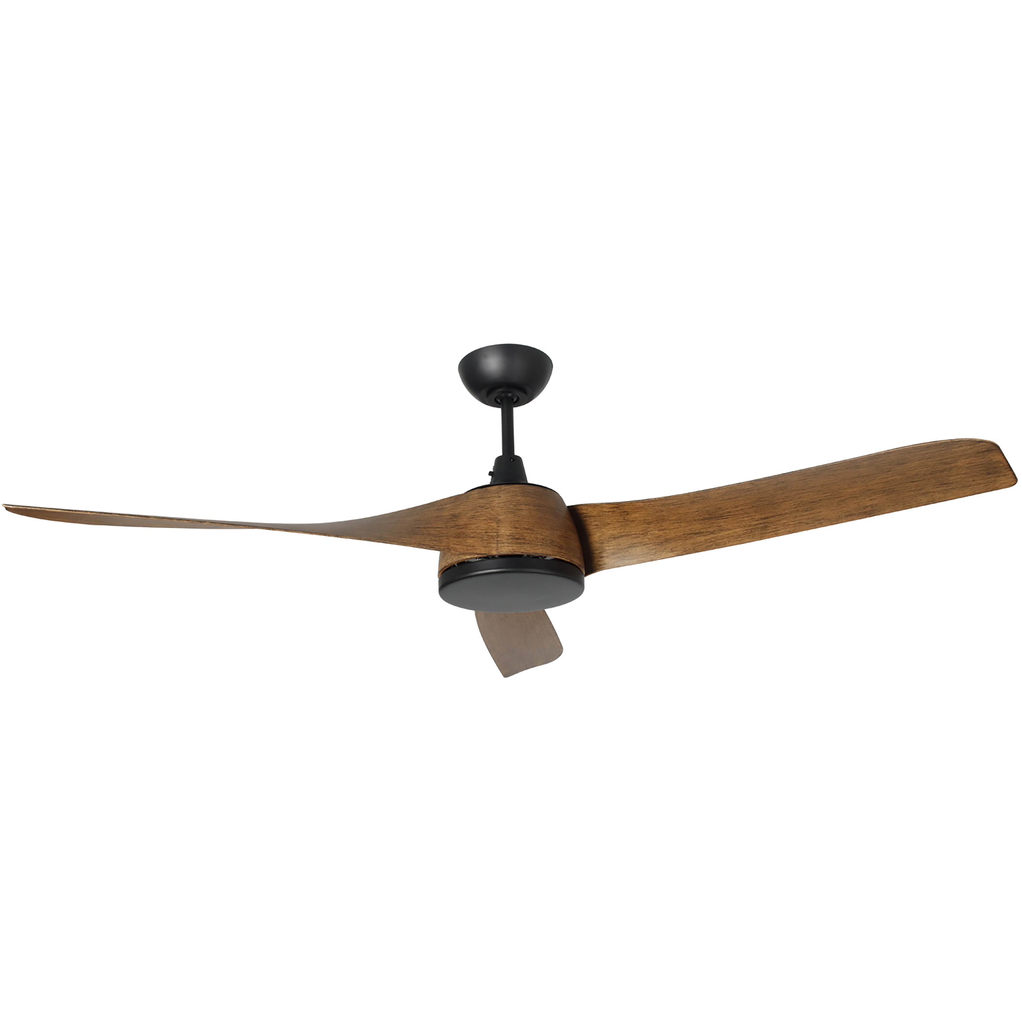 Hammerlin 60 inch Matte Black with Walnut Blades Indoor Ceiling Fan