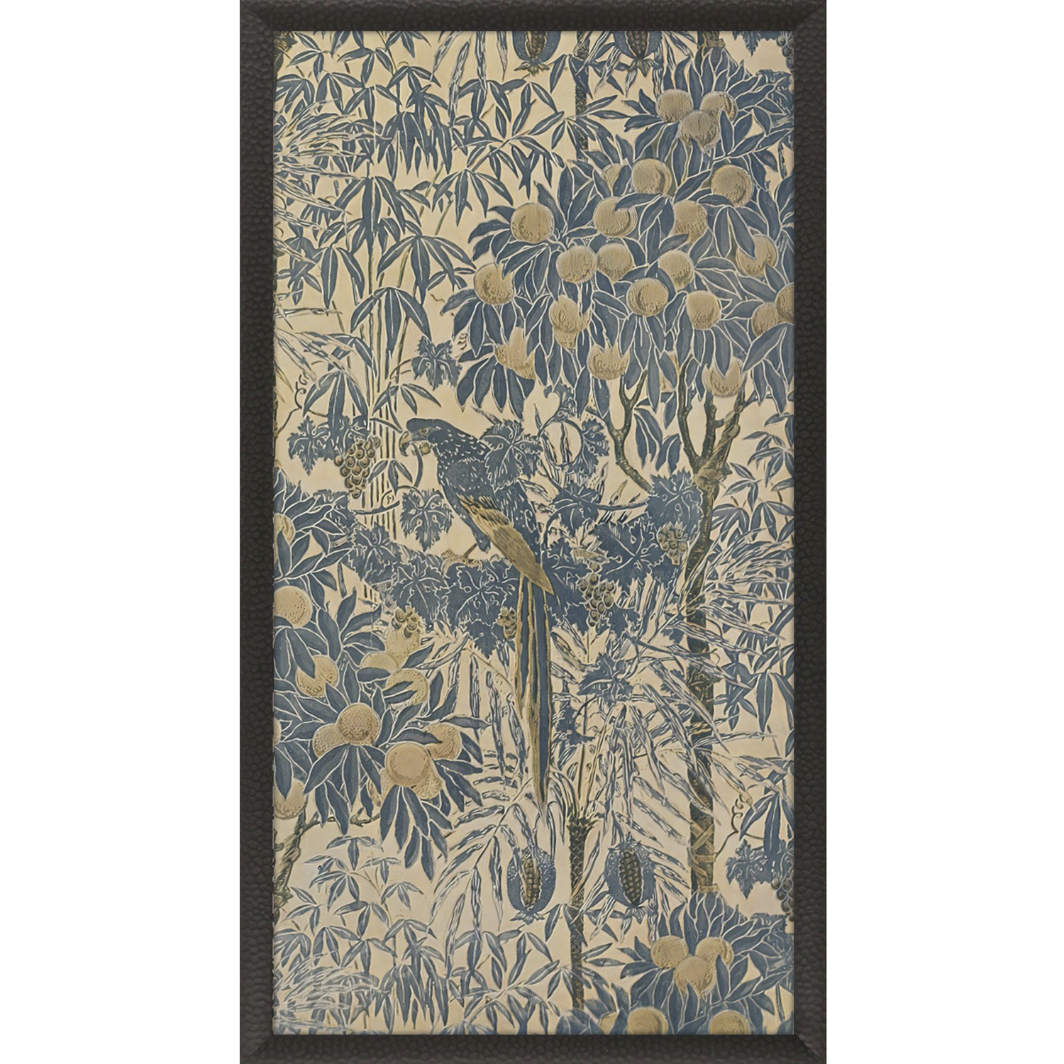 Exotic Elegance Blue and Beige and Brown and Multi Framed Art