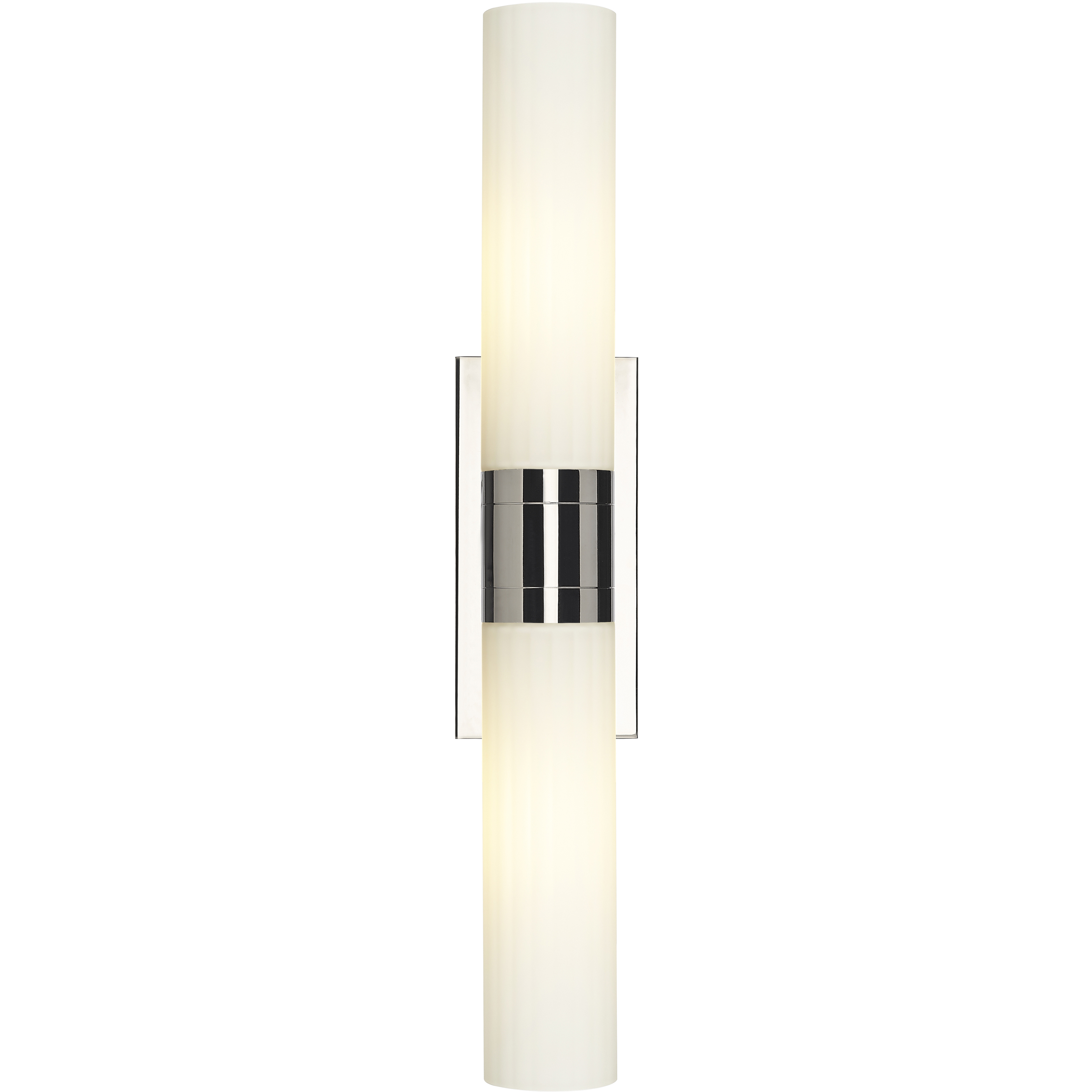 Empire 2 Light 24.75 inch Polished Nickel Bath Vanity Light Wall Light in Matte White Glass