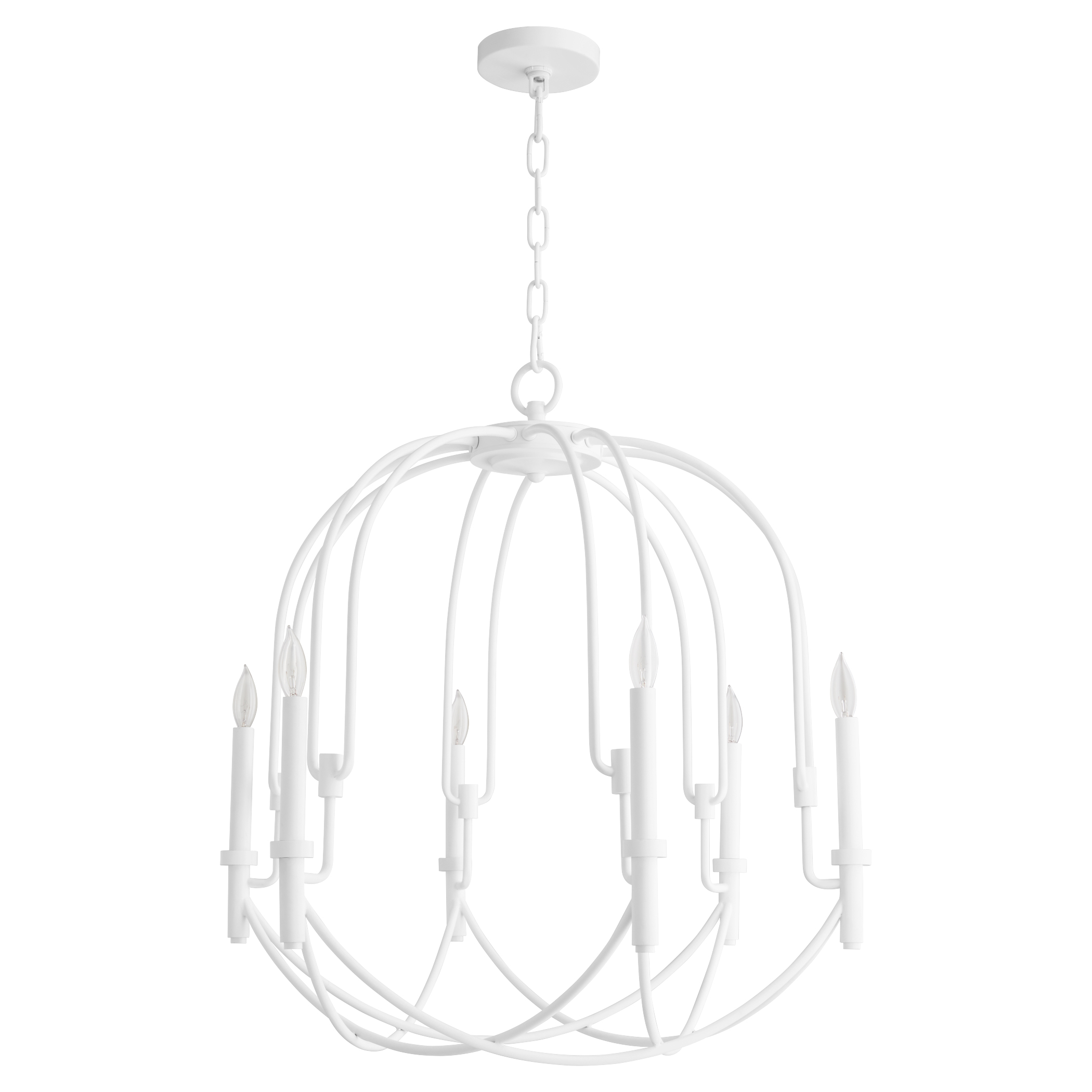 Linari 6 Light 26 inch Studio White Pendant Ceiling Light