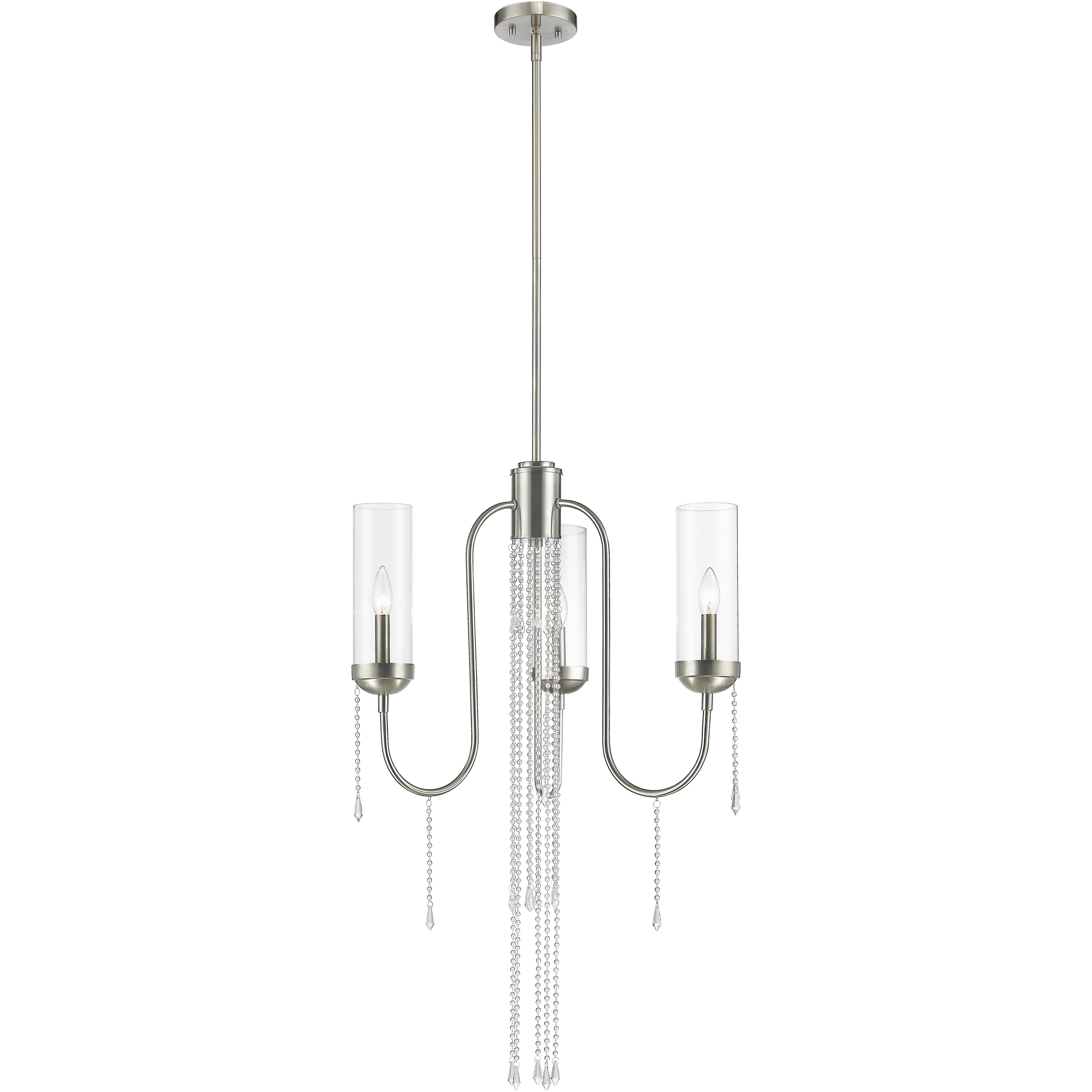 Siena 3 Light 21 inch Brushed Nickel Chandelier Ceiling Light
