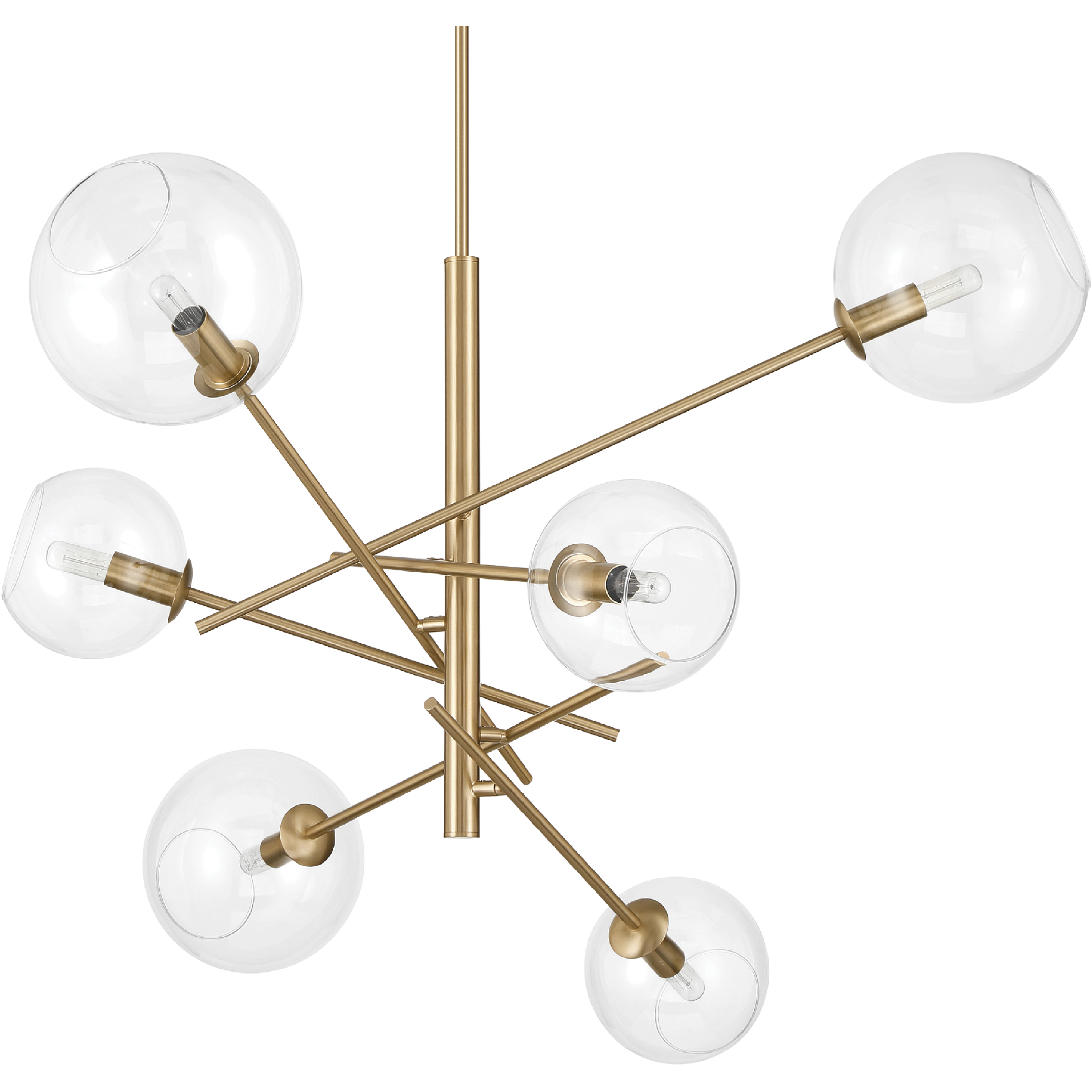 Farling 6 Light 44 inch Alturas Gold Chandelier Ceiling Light, Extra Large