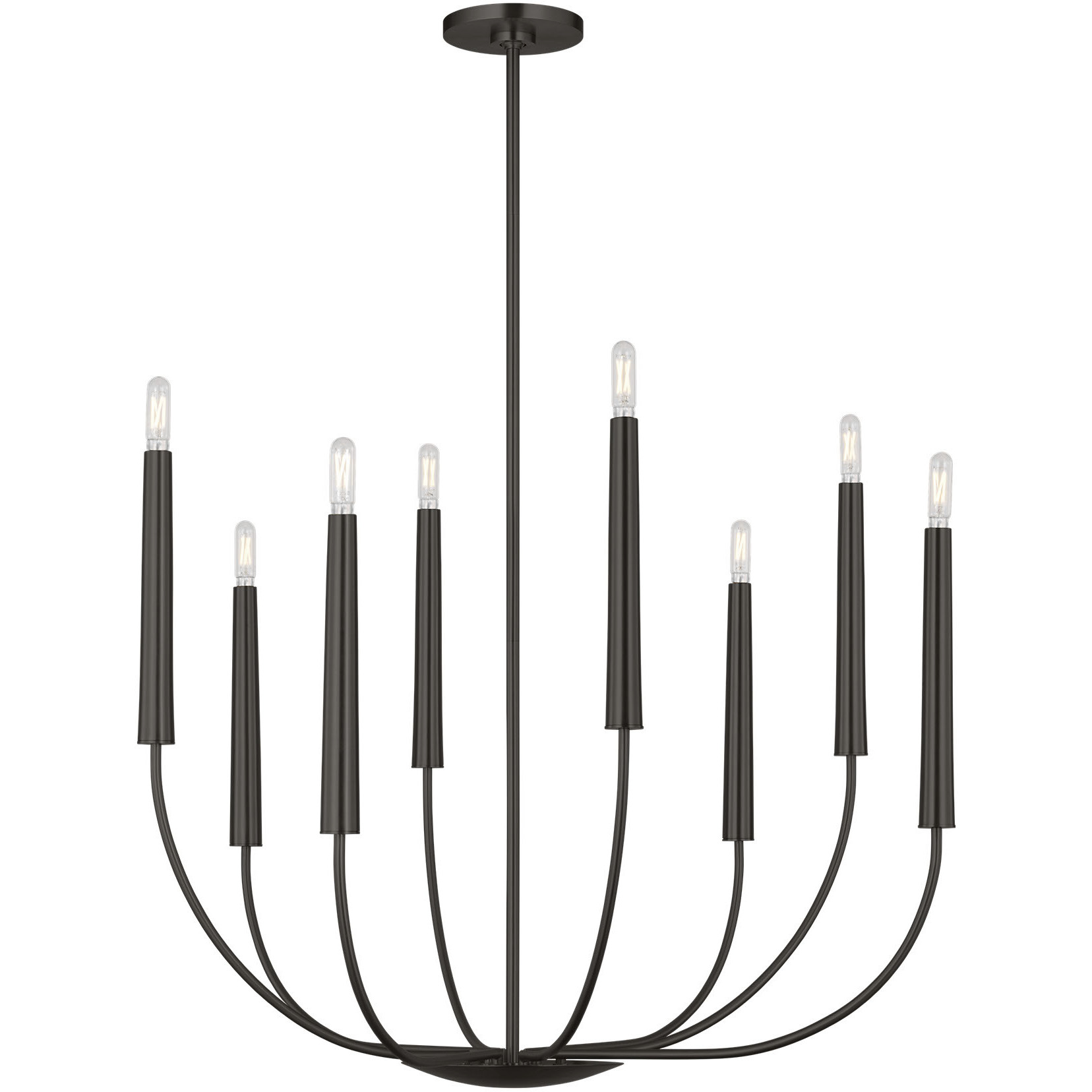 Ellen DeGeneres Lois 8 Light 34 inch Aged Iron Chandelier Ceiling Light