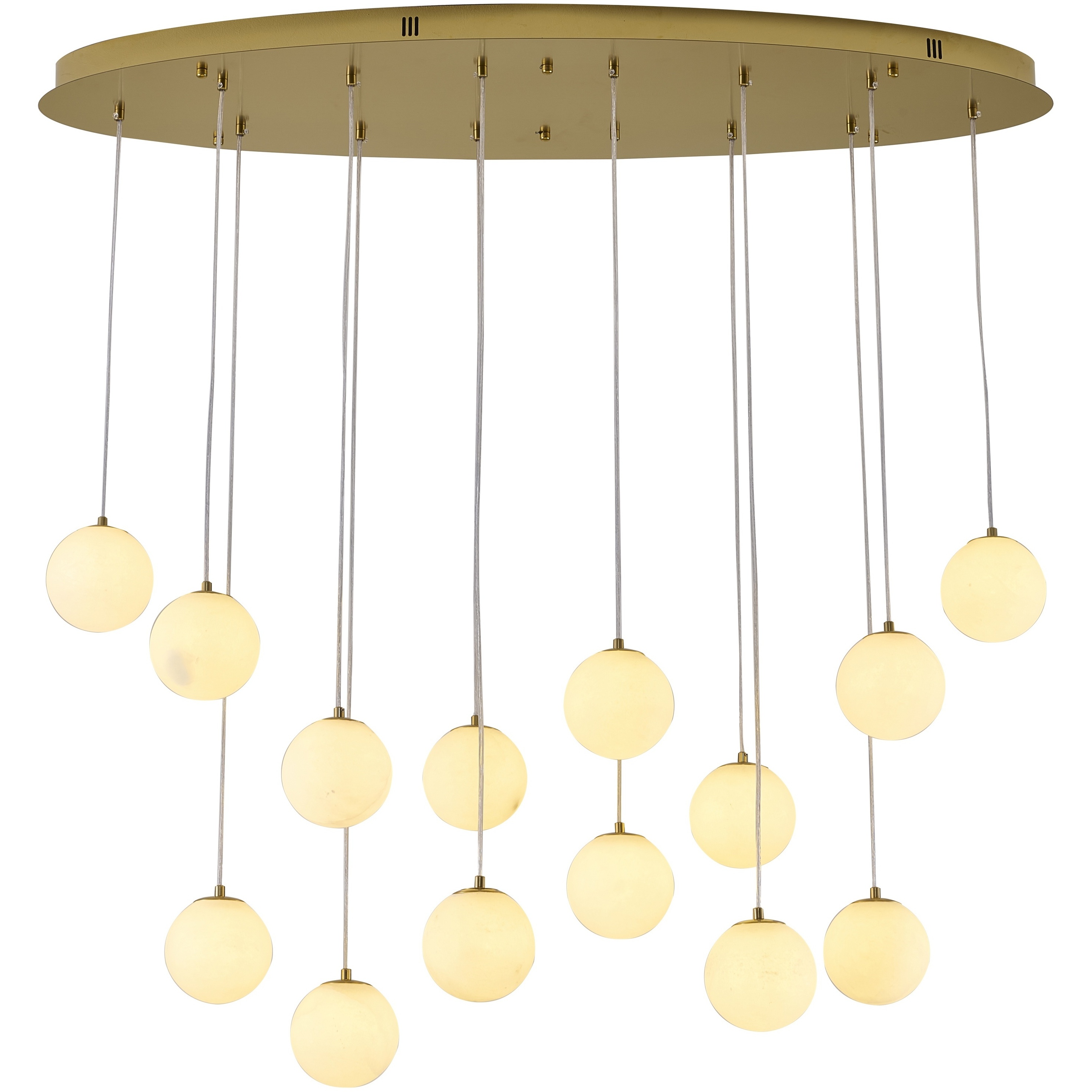 WHP Series 14 Light 14 inch Brass Chandelier Ceiling Light