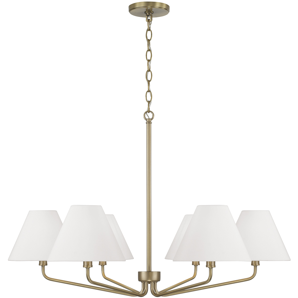 Chadwick 6 Light 34 inch Aged Brass Chandelier Ceiling Light