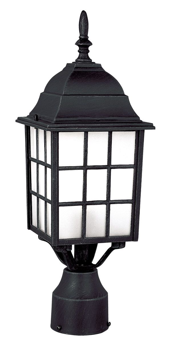 San Gabriel 1 Light 19 inch Black Outdoor Postmount Lantern