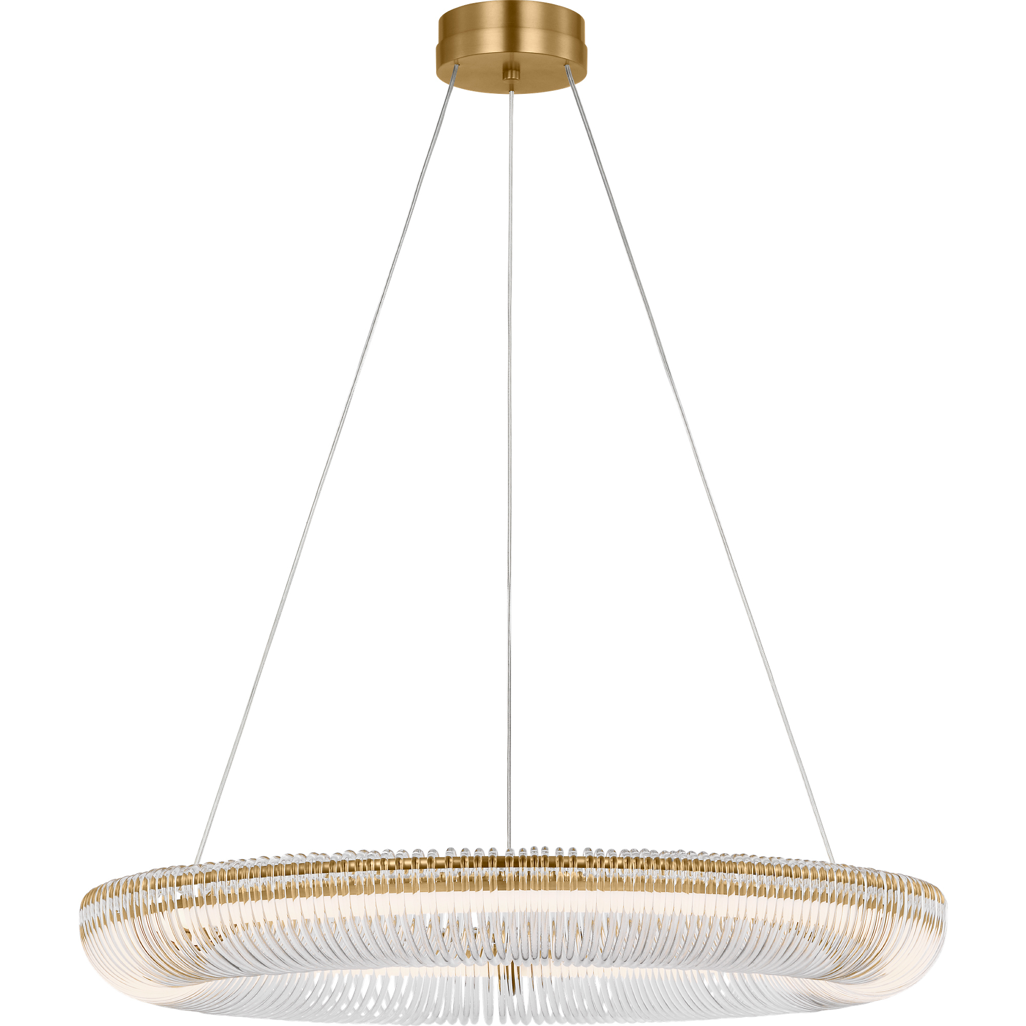 C&M by Chapman & Myers Pierce 1 Light 30 inch Burnished Brass Chandelier Ceiling Light