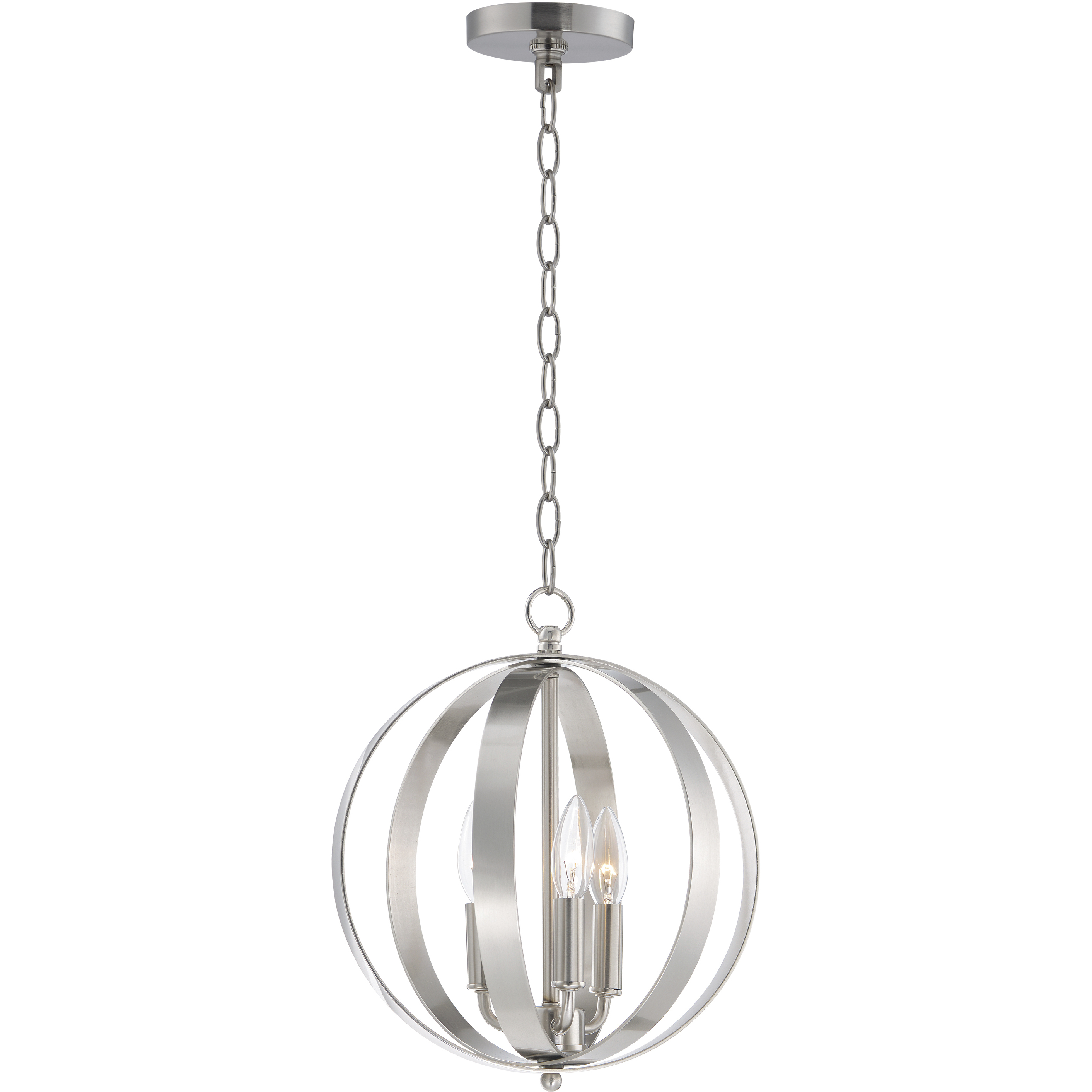 Provident 3 Light 12 inch Satin Nickel Single Pendant Ceiling Light