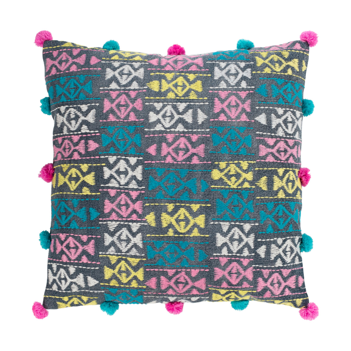 Kiko 18 X 18 inch Aqua/Sky Blue/Bright Pink/Bright Yellow/White/Navy Pillow Kit, Square