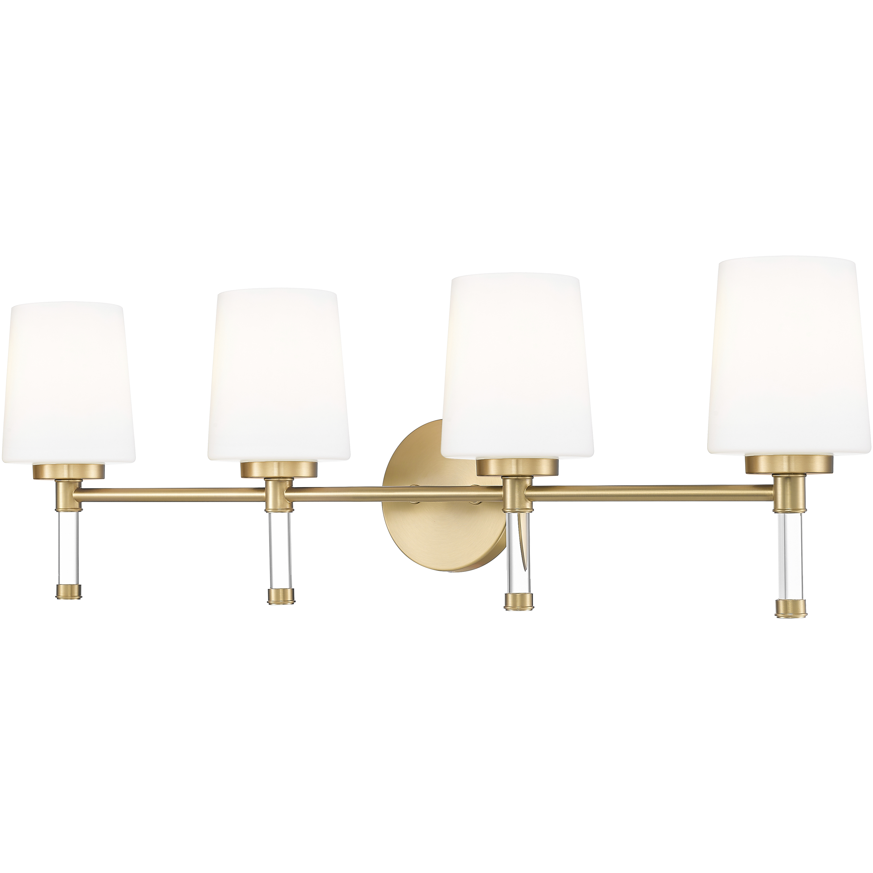 Henri 4 Light 32 inch Modern Gold Bathroom Vanity Wall Light