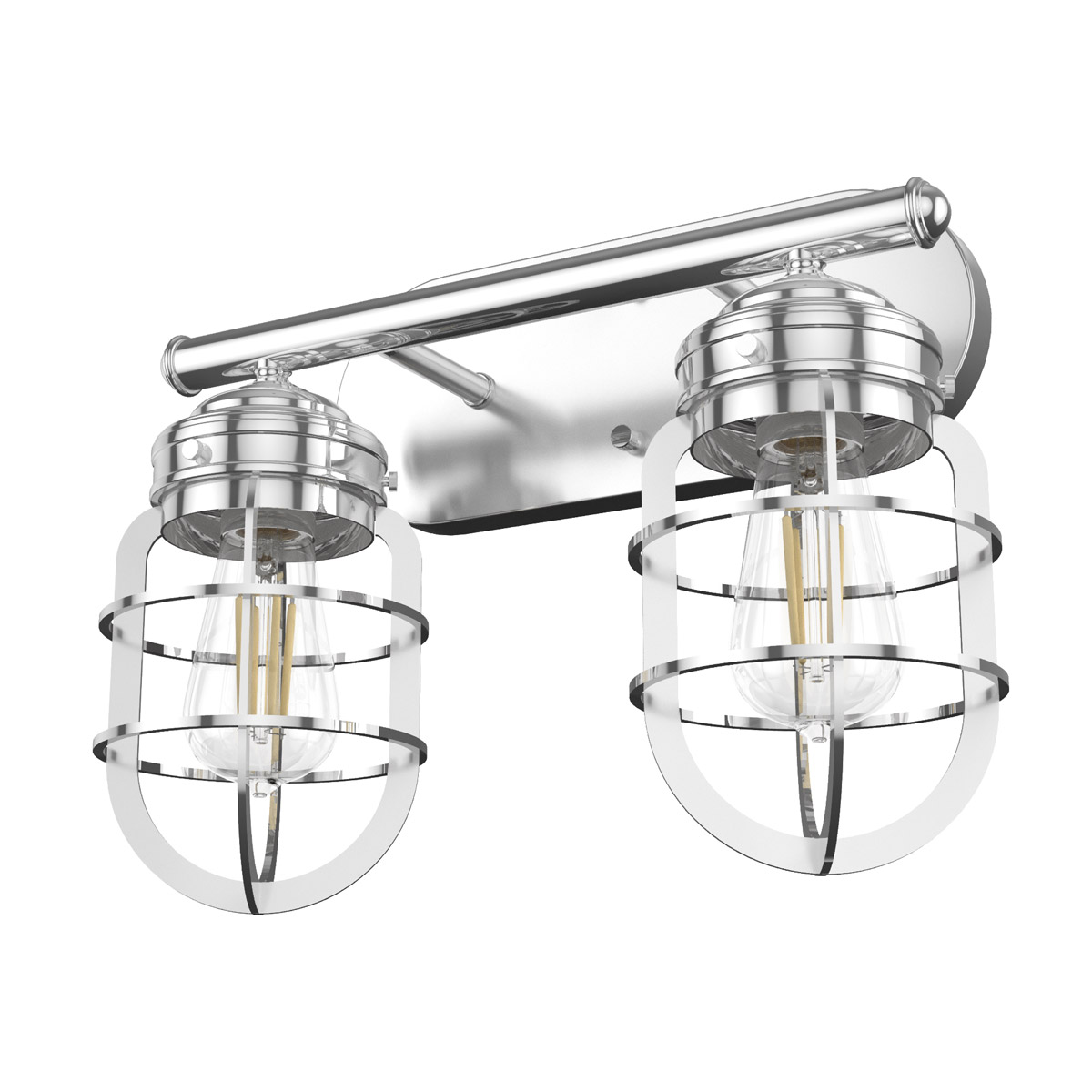 Starklake 2 Light 15 inch Chrome Vanity Light Wall Light