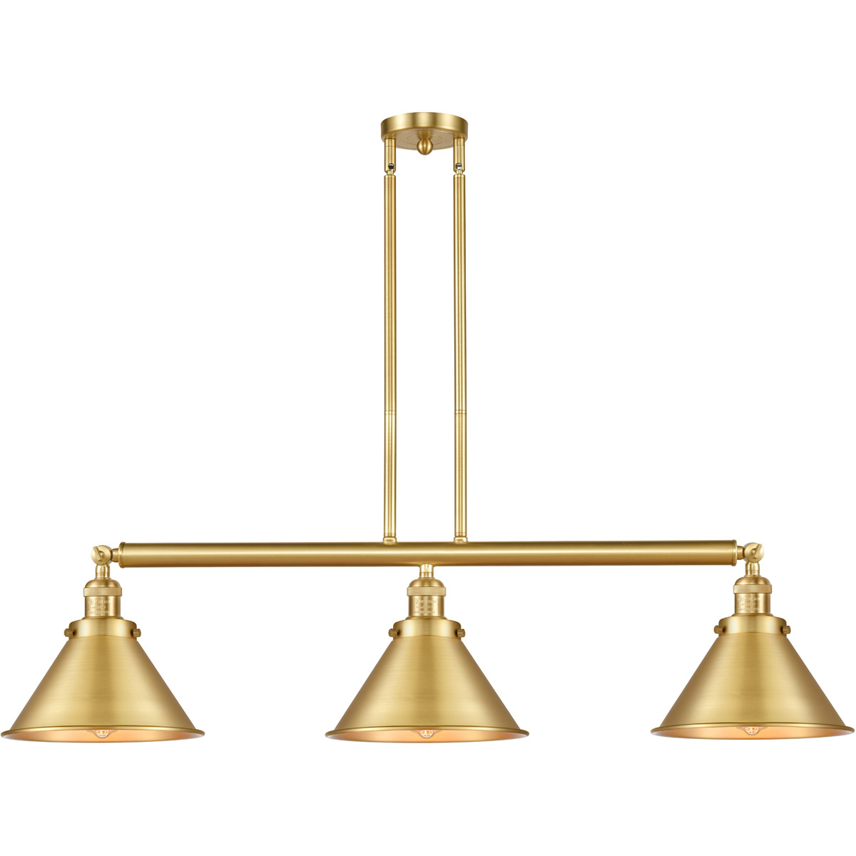 Franklin Restoration Briarcliff LED 43 inch Satin Gold Island Light Ceiling Light, Franklin Restoration