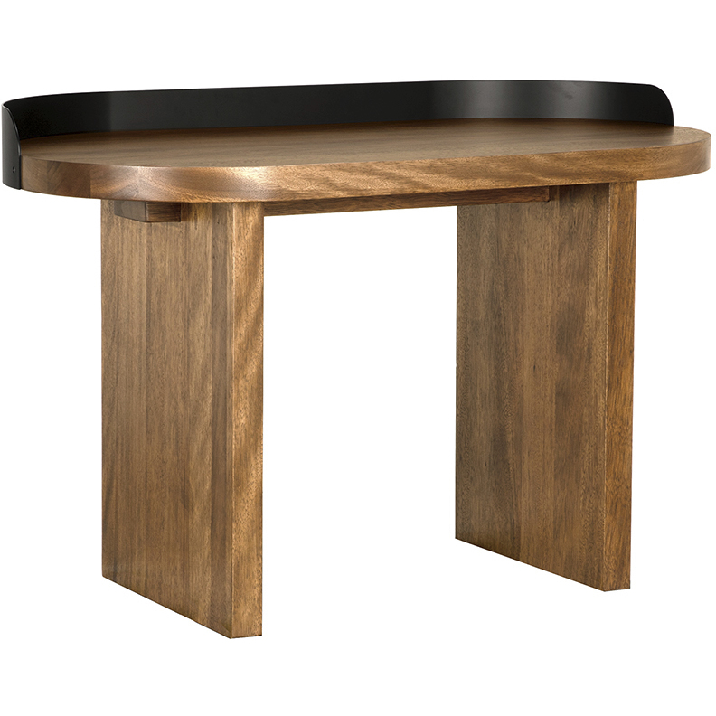 Euler 50 X 25 inch Dark Walnut and Matte Black Desk