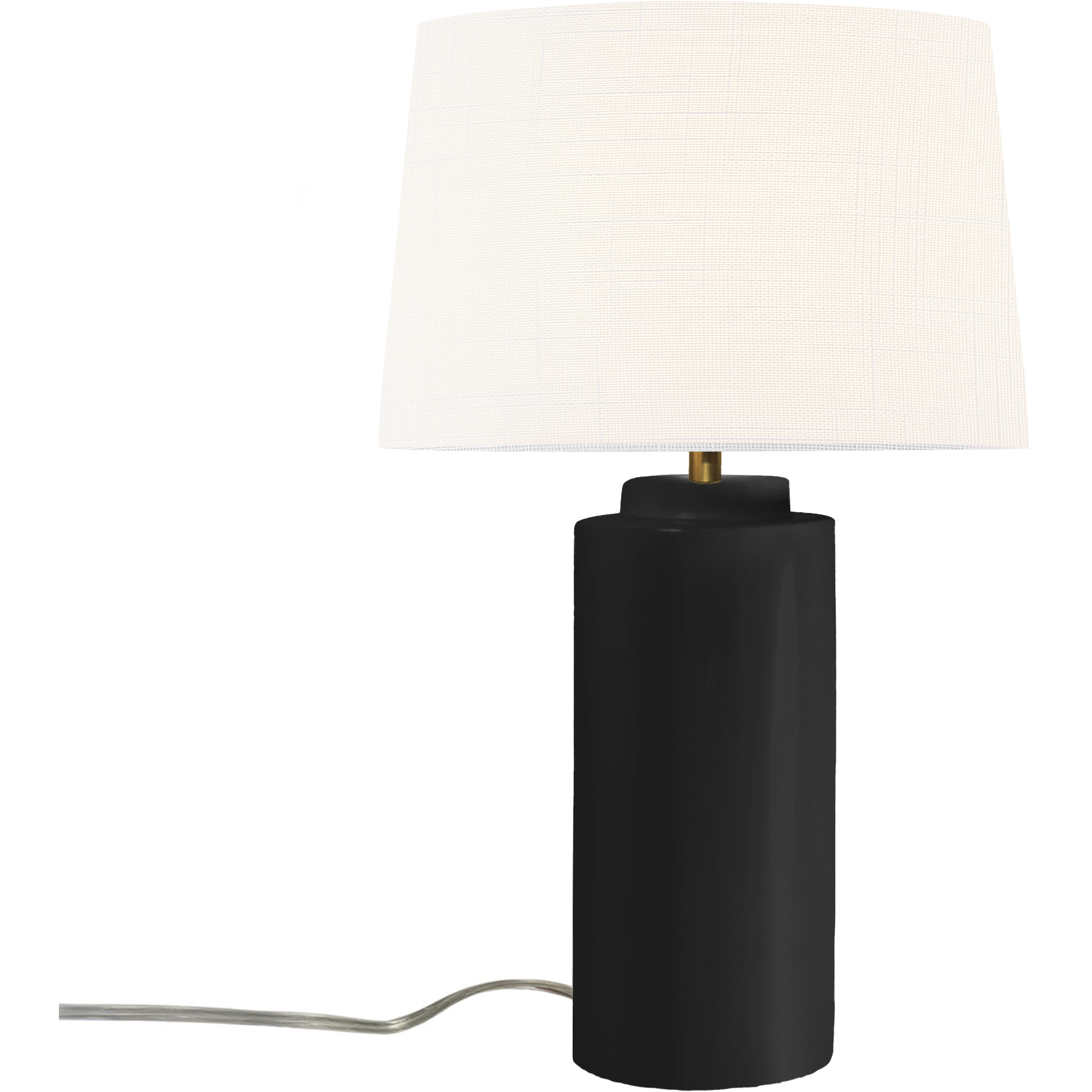 Luminance Collection - Tower 1 Light 22.75 inch Carbon Matte Black Table Lamp Portable Light in White, Form+Finish+Function