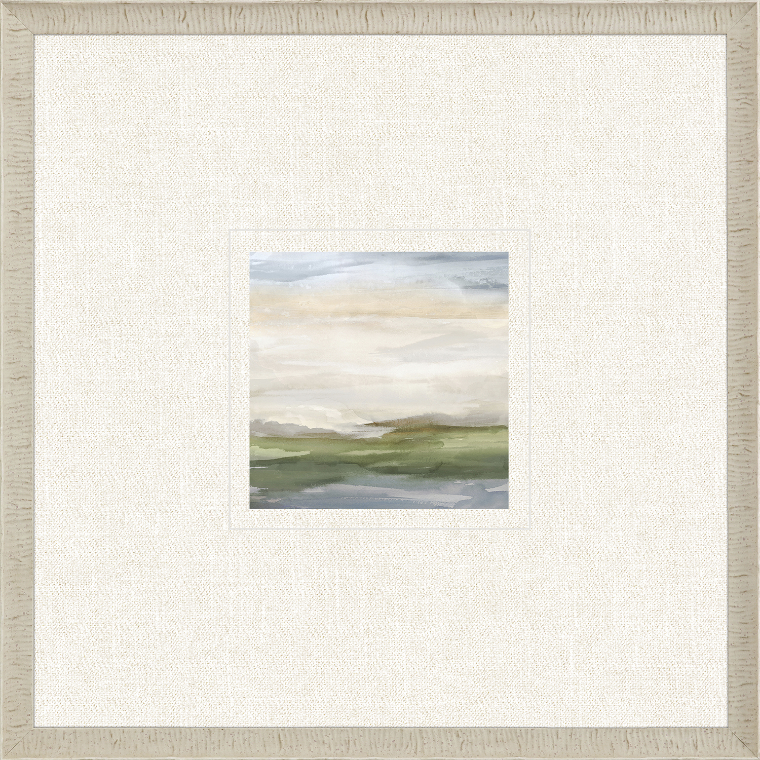 Wild Escape White and Green and Blue Framed Art