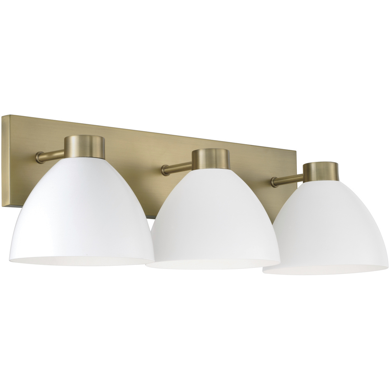 Ross 3 Light 25.25 inch Aged Brass Vanity Light Wall Light in Matte White